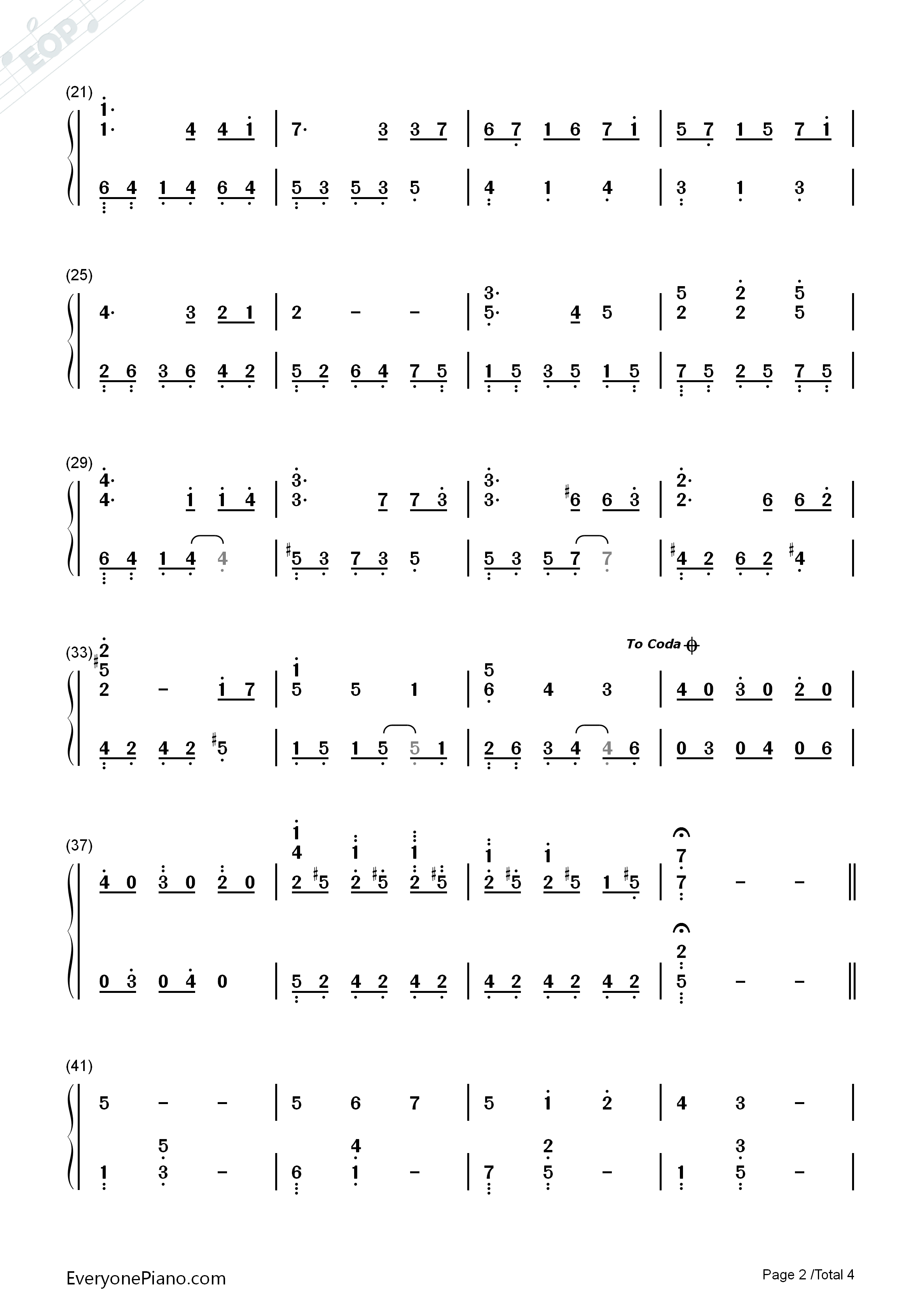 春天华尔兹钢琴简谱_未知演唱