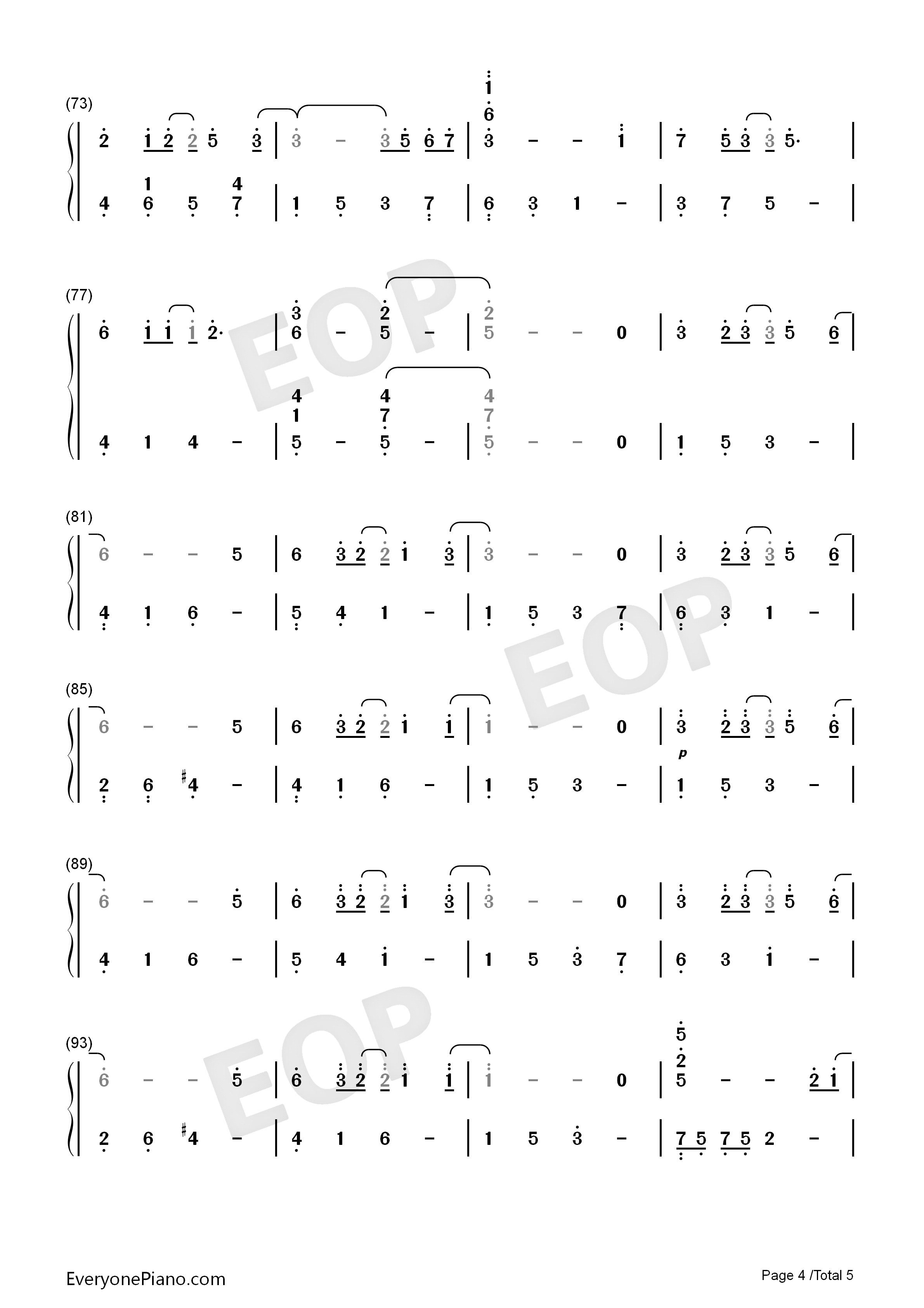 回忆钢琴简谱_西村由纪江演唱