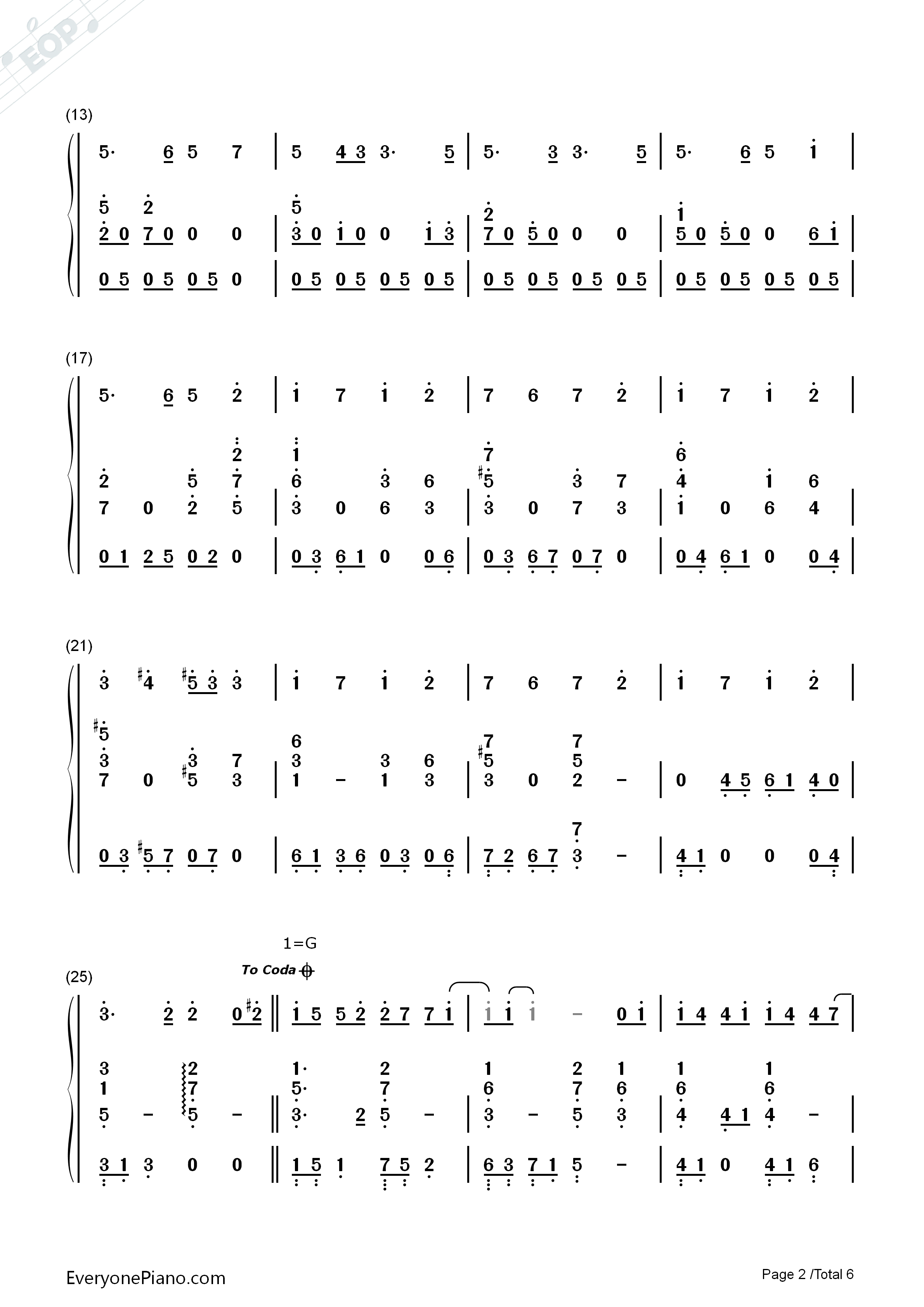 任性钢琴简谱_孙燕姿演唱
