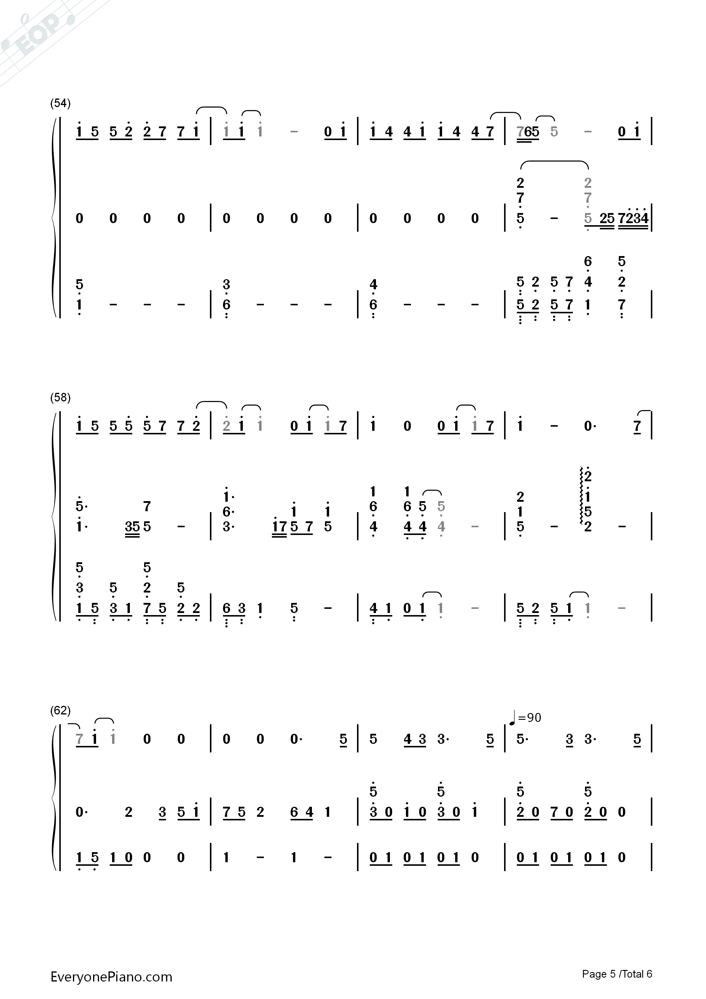 任性钢琴简谱_孙燕姿演唱