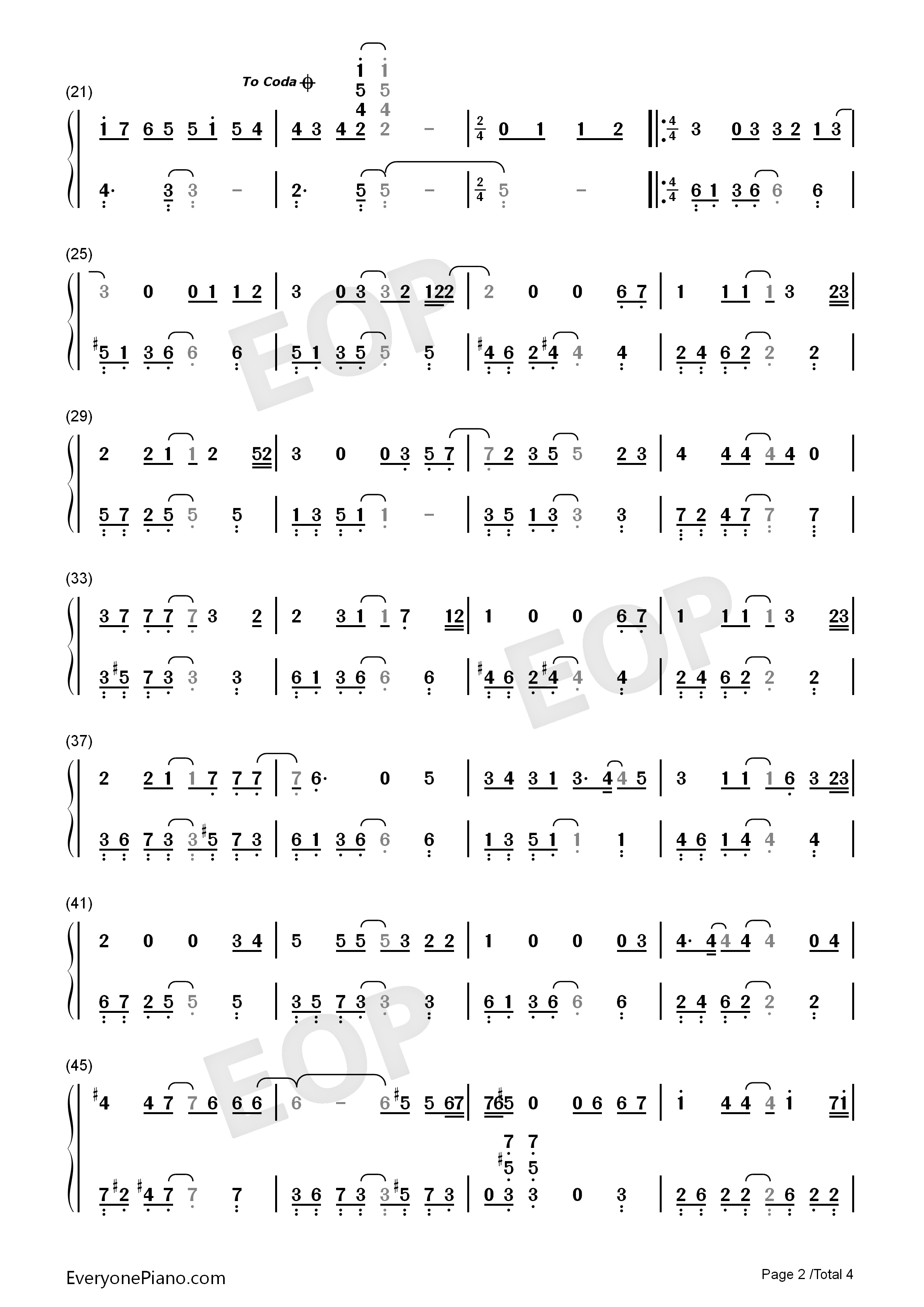 那天以后钢琴简谱_高耀太演唱