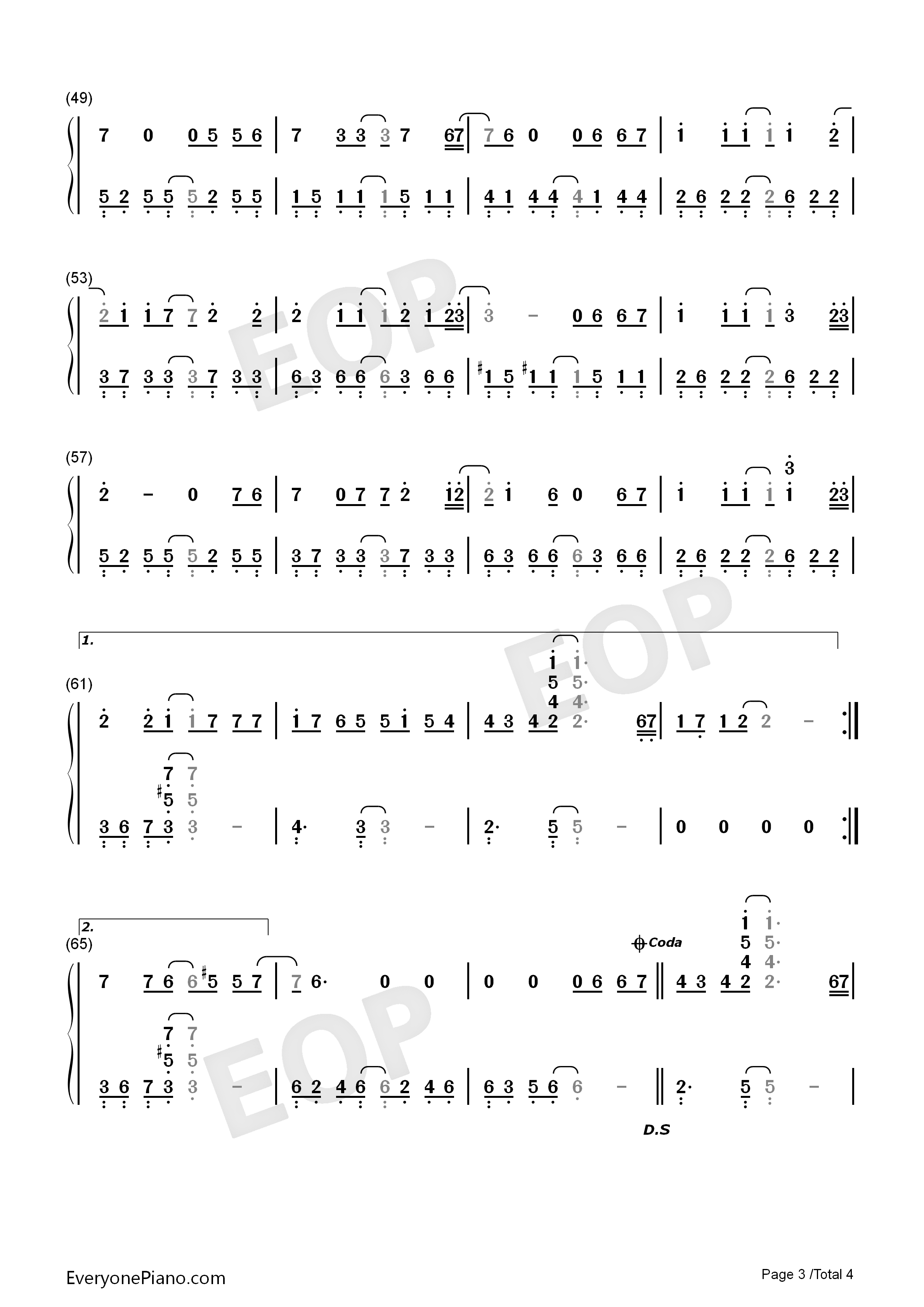 那天以后钢琴简谱_高耀太演唱