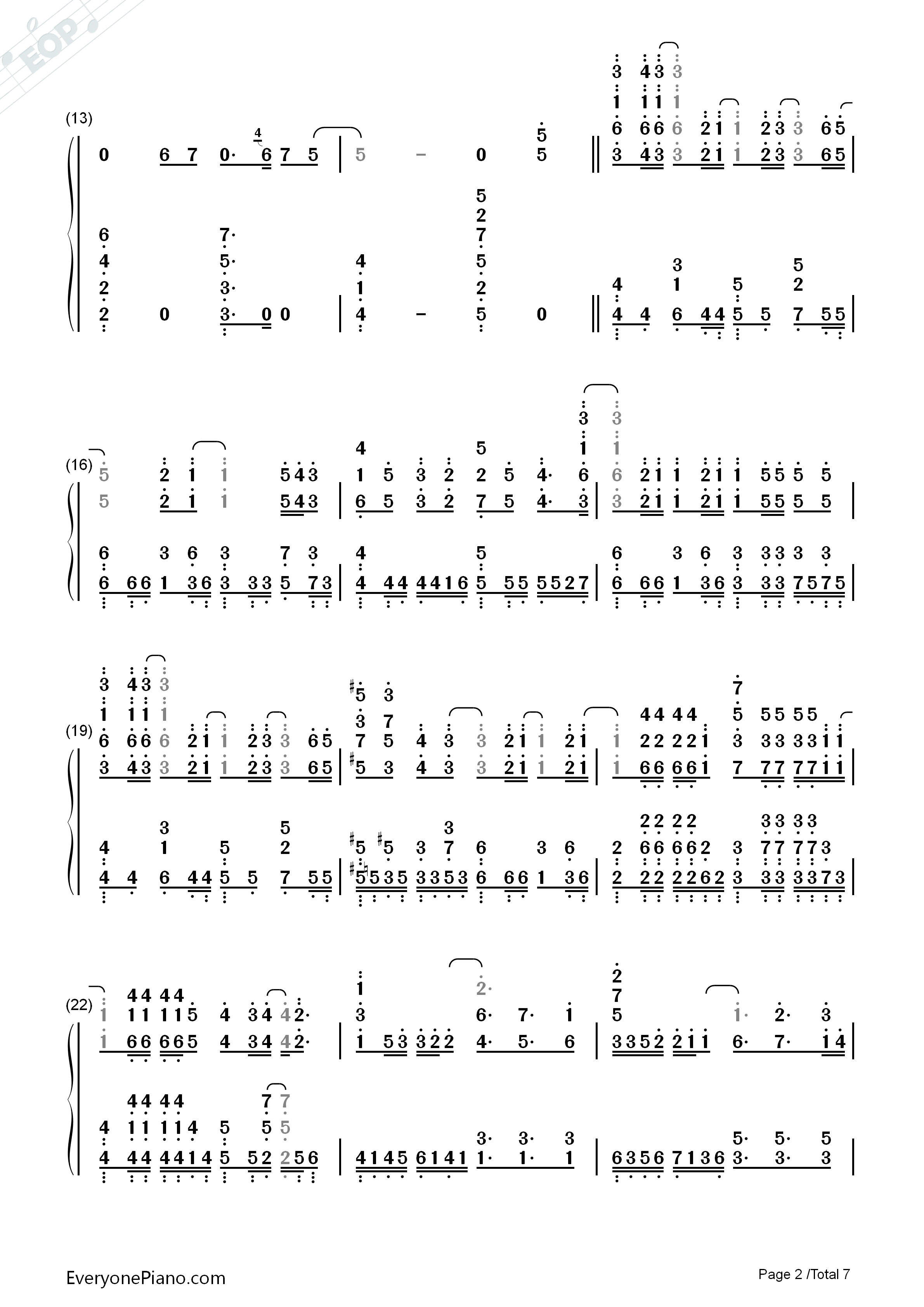 Stay_Alive钢琴简谱_爱蜜莉雅（CV:高桥李依）演唱