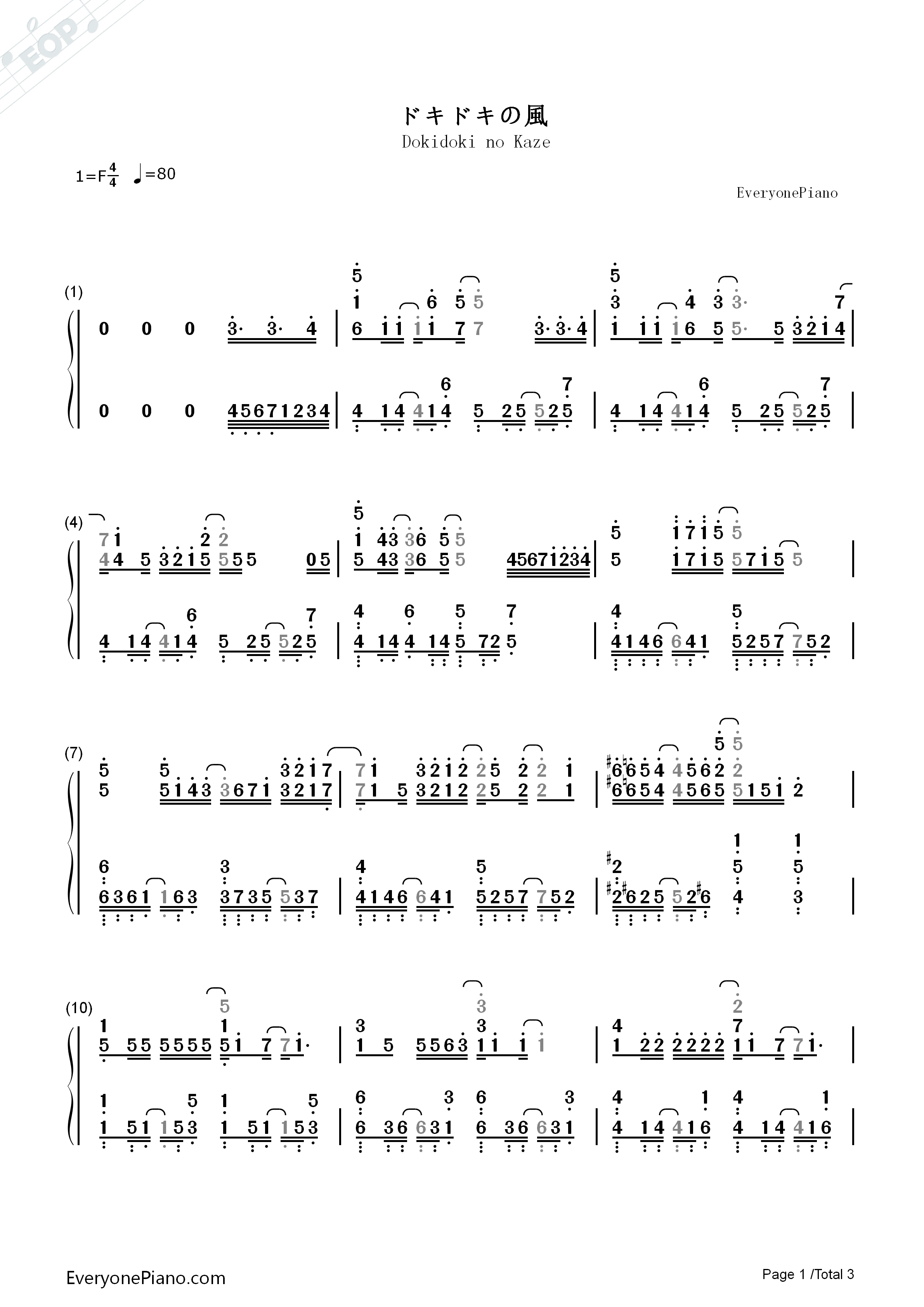 ドキドキの風钢琴简谱_村川梨衣演唱