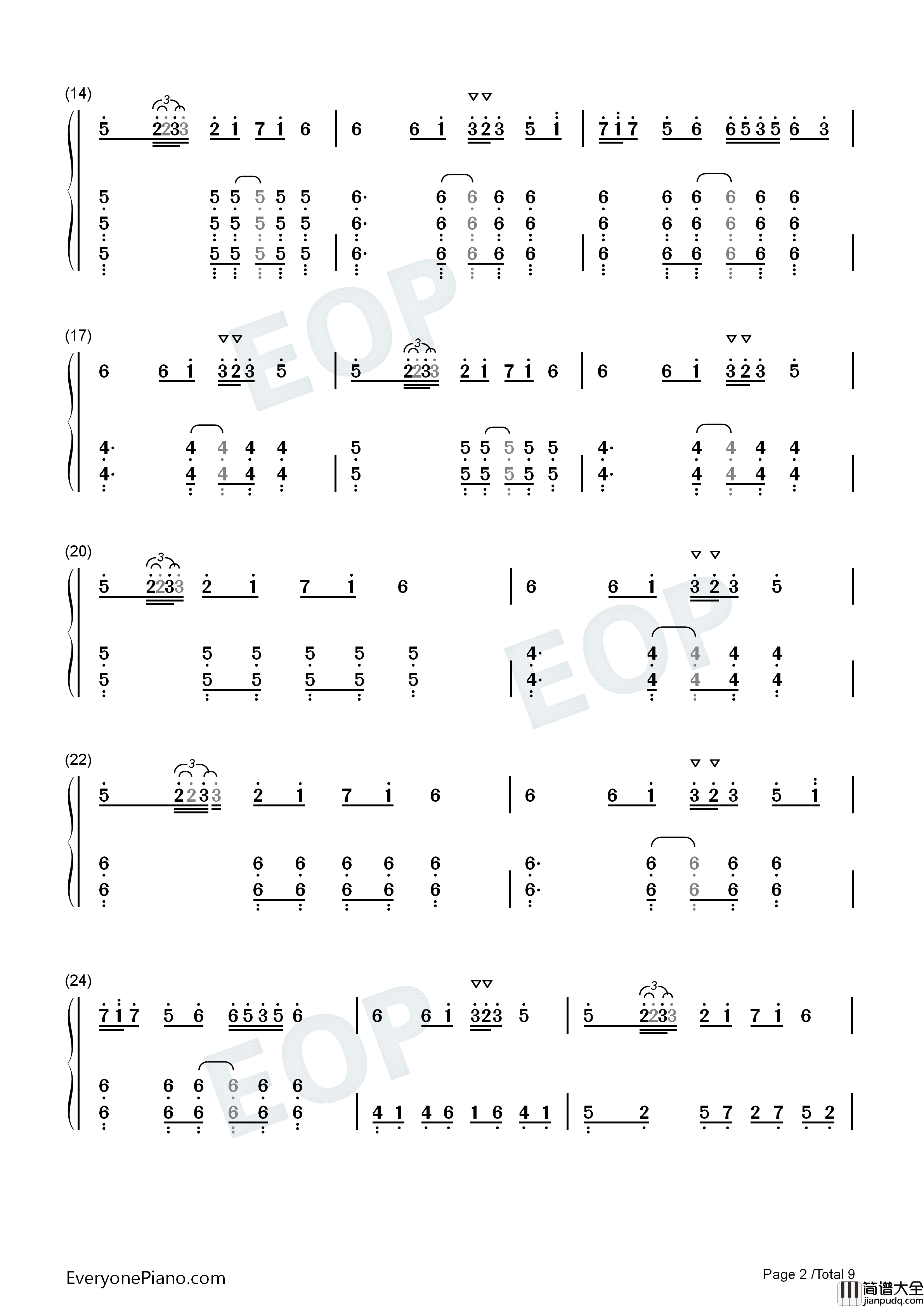 Last_Dance钢琴简谱_Xomu演唱