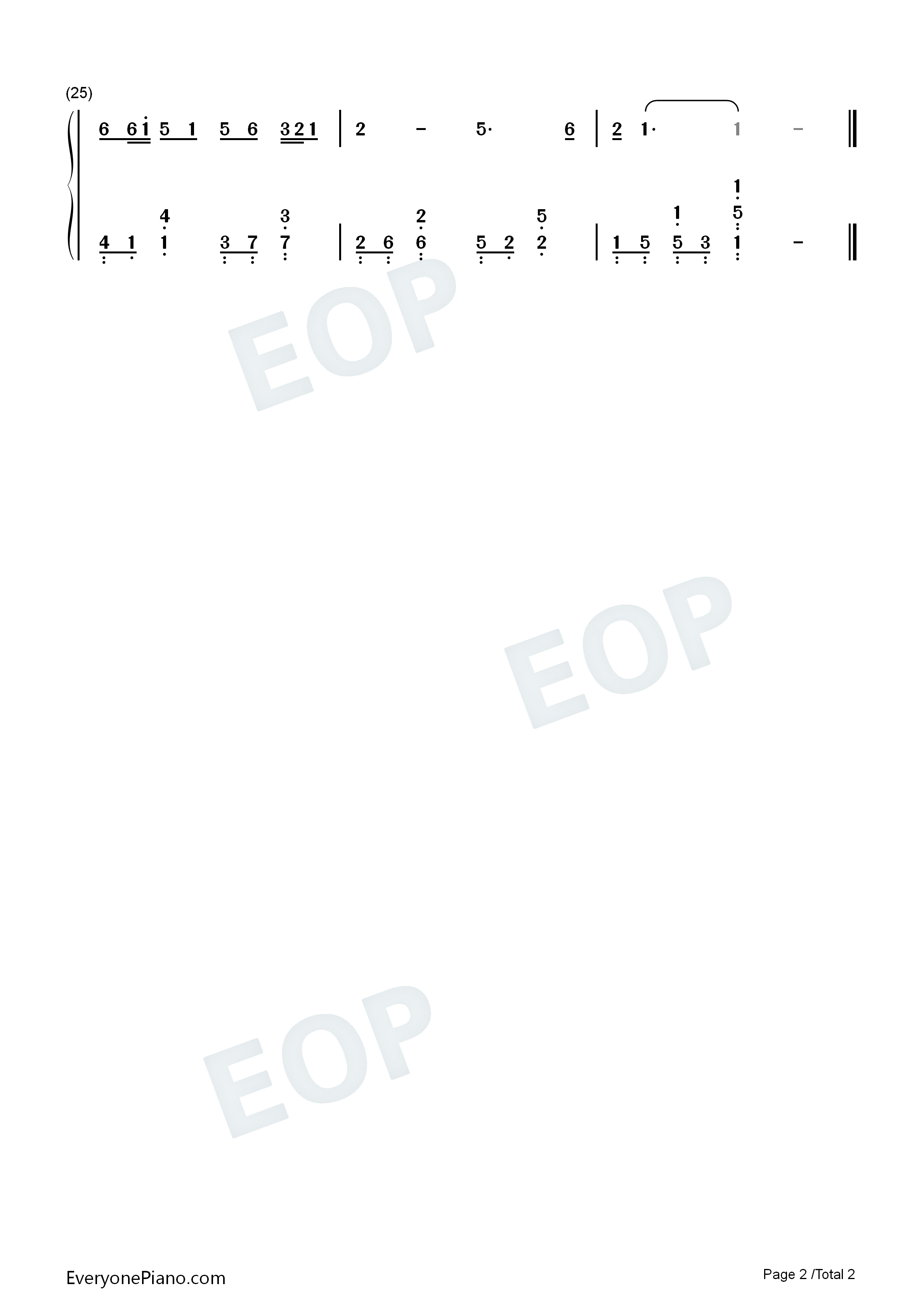 一生中最爱钢琴简谱_谭咏麟演唱