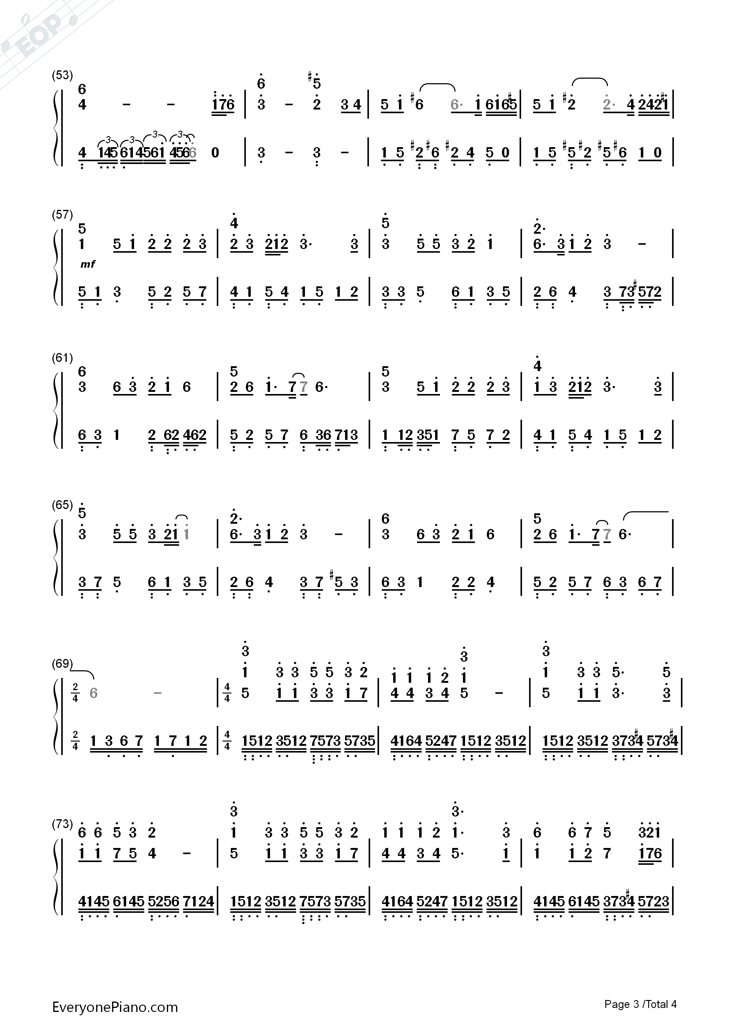 爱的回答钢琴简谱_辛晓琪演唱