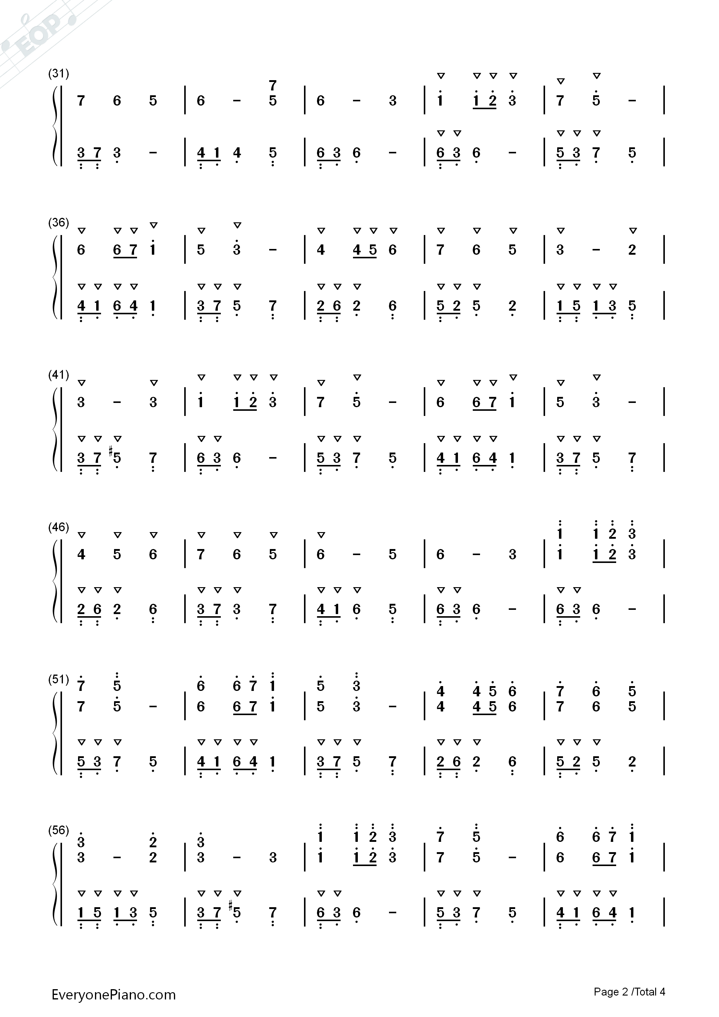 Town_of_Windmill钢琴简谱_a_hisa演唱