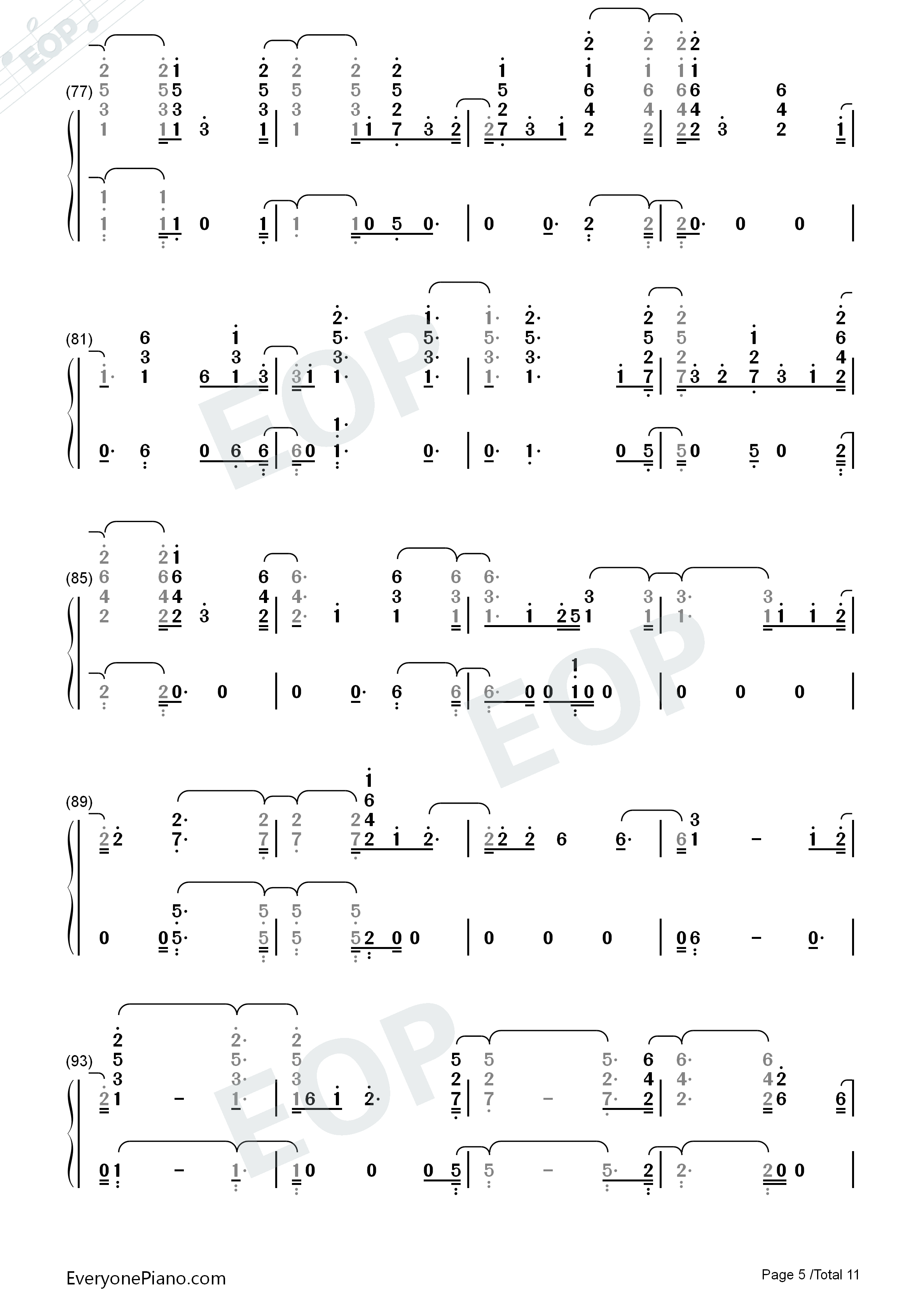 Fuego钢琴简谱_Eleni_Foureira演唱