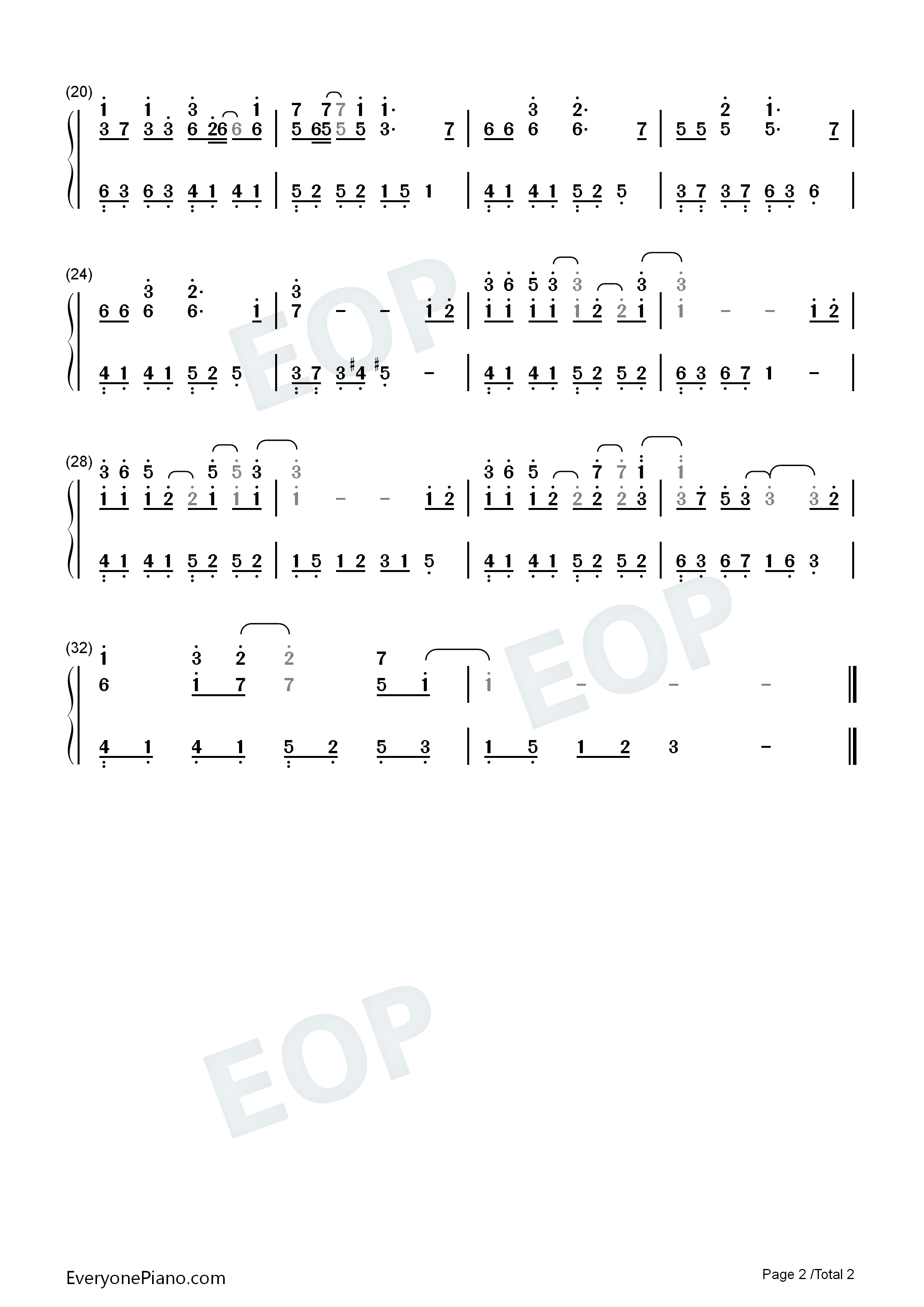 梦里花钢琴简谱_张韶涵演唱