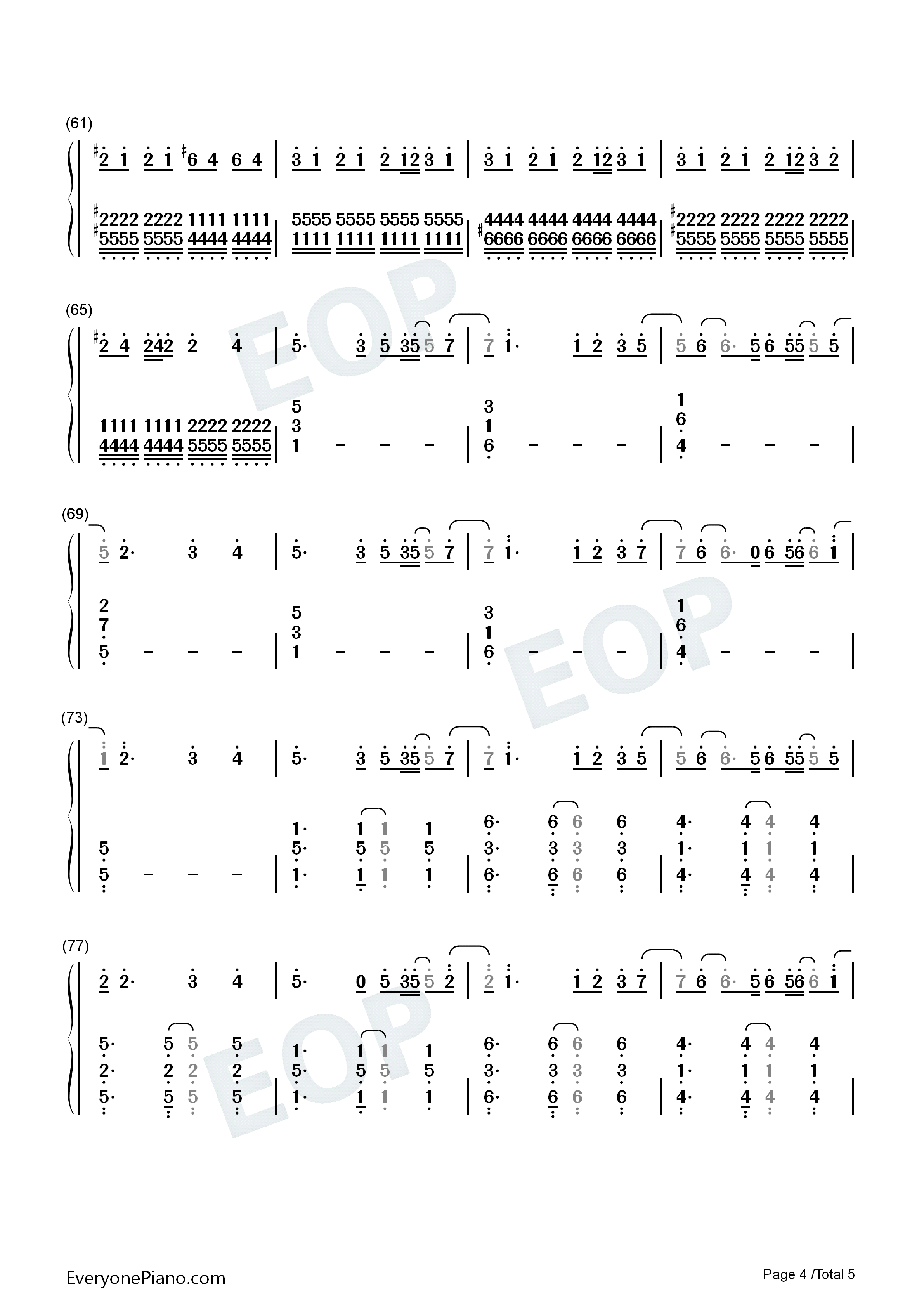 你钢琴简谱_GALA演唱