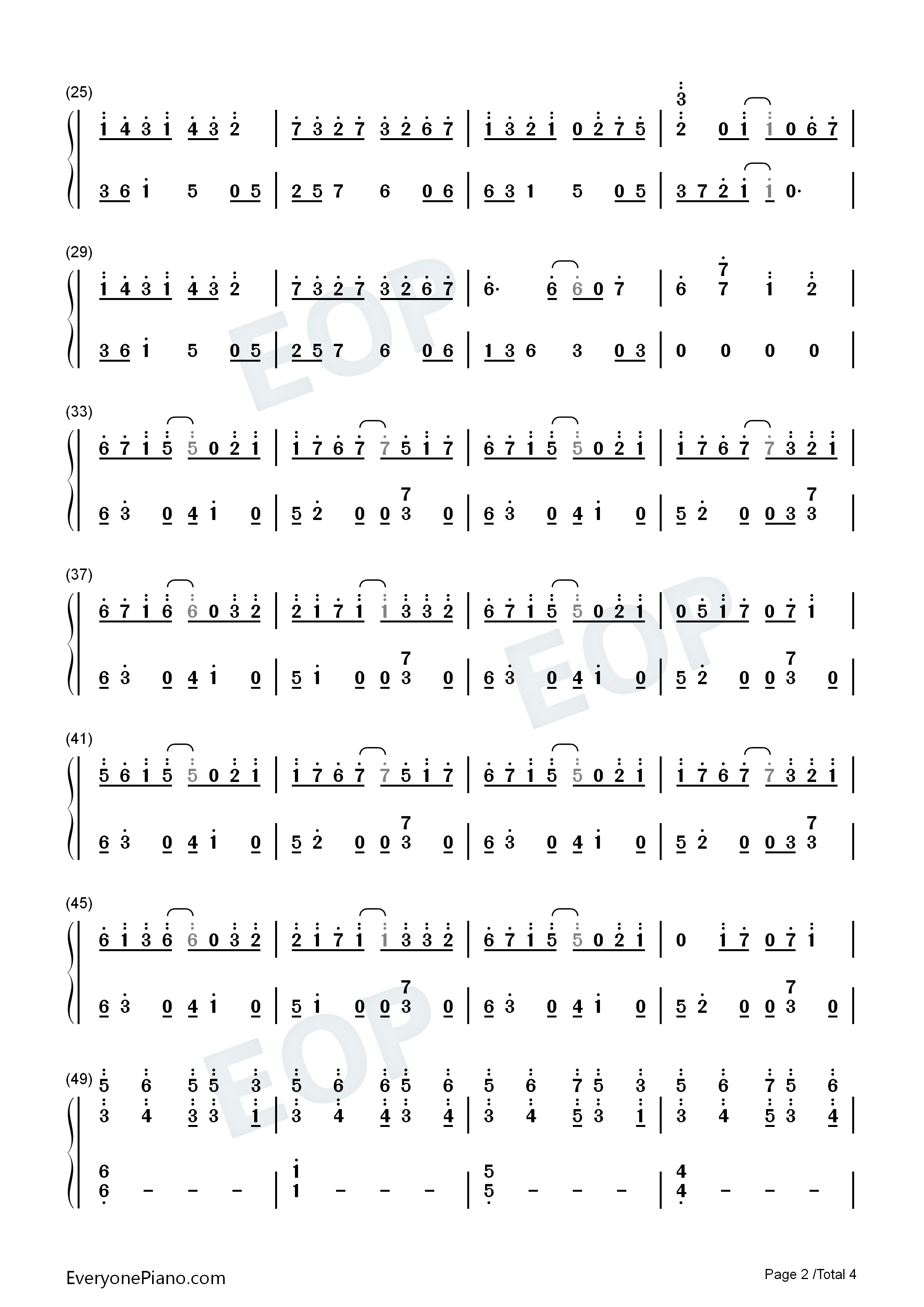 Last_Kiss钢琴简谱_Ken_Arai演唱