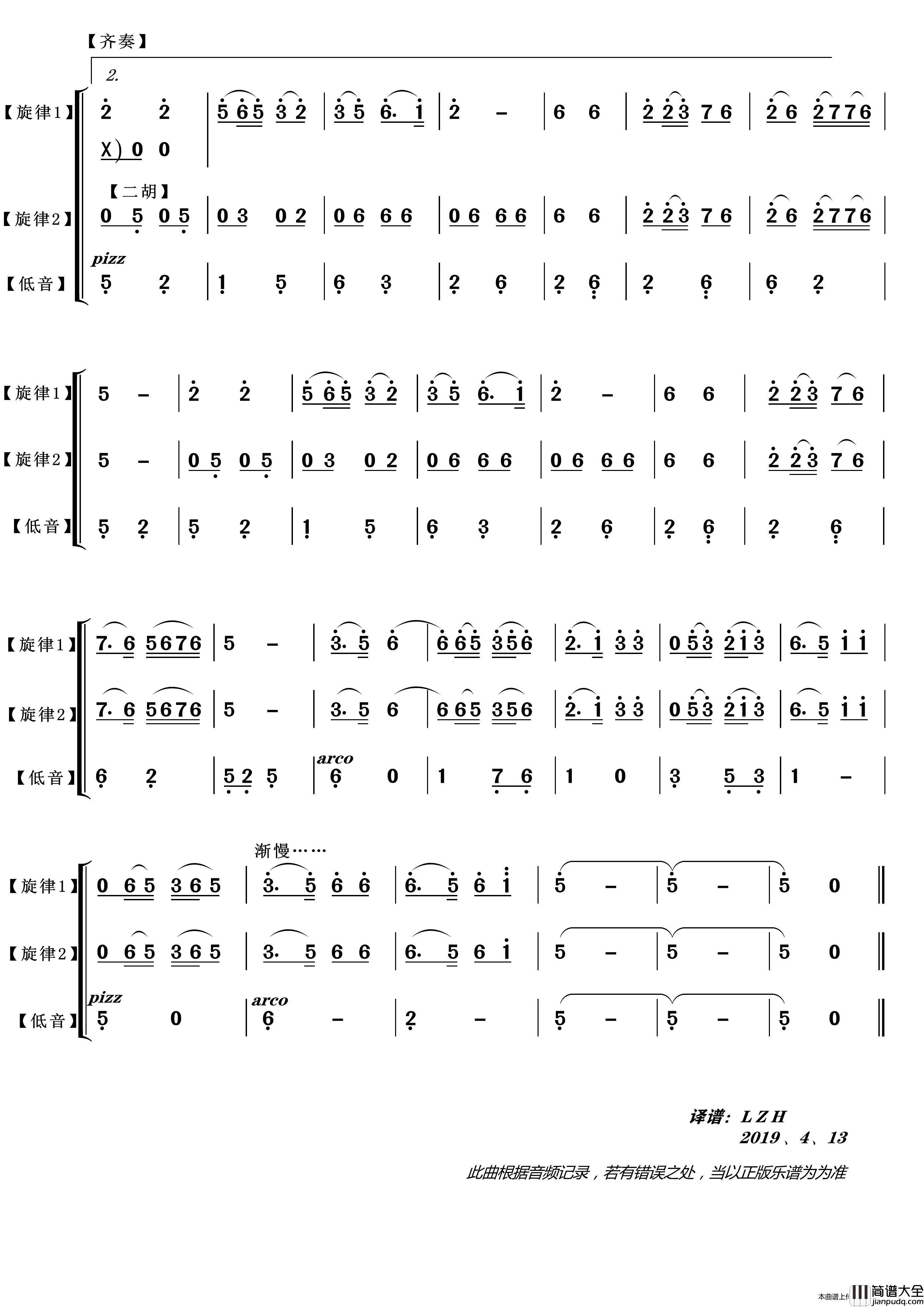 万事如意（喜庆民乐）简谱_演唱_LZH5566制作曲谱