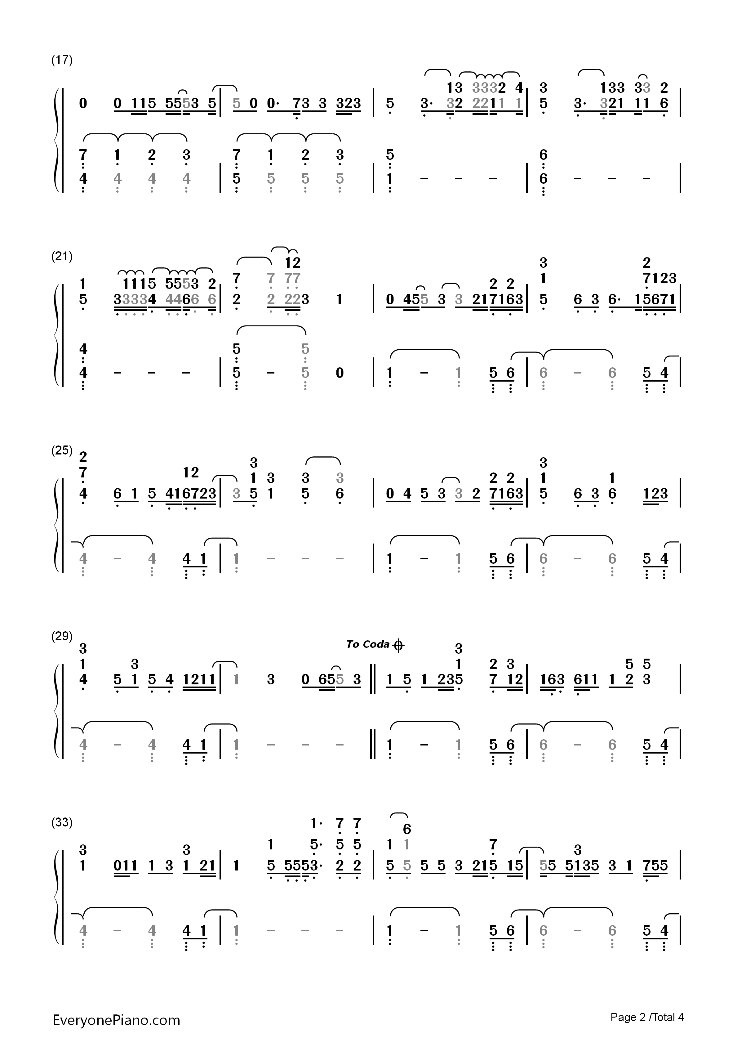 Kiss__Me钢琴简谱_Ed_Sheeran演唱