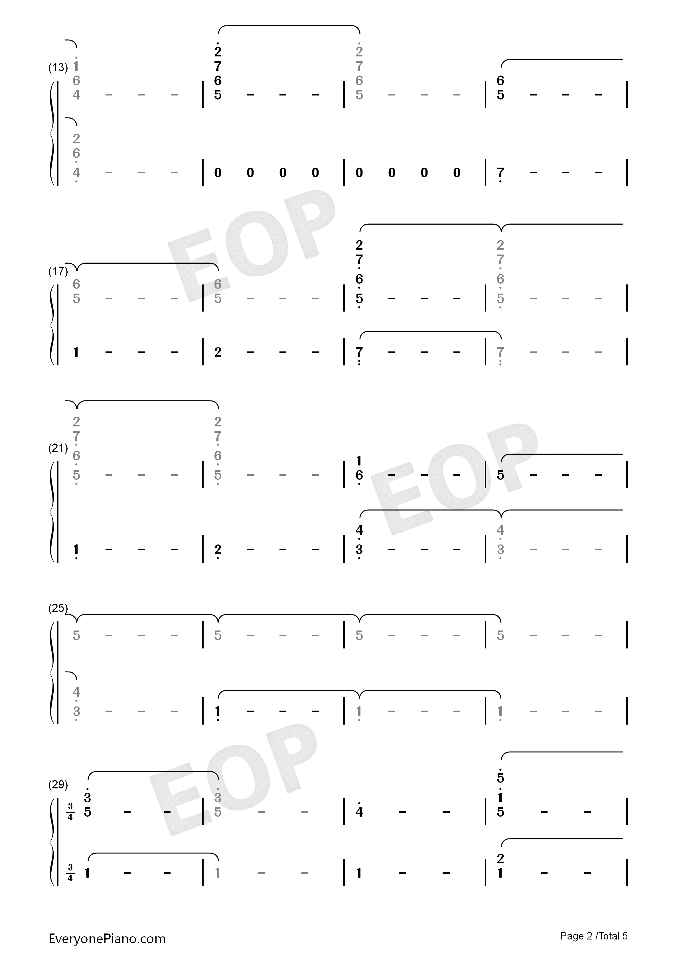 Together钢琴简谱_Henry_Jackman演唱