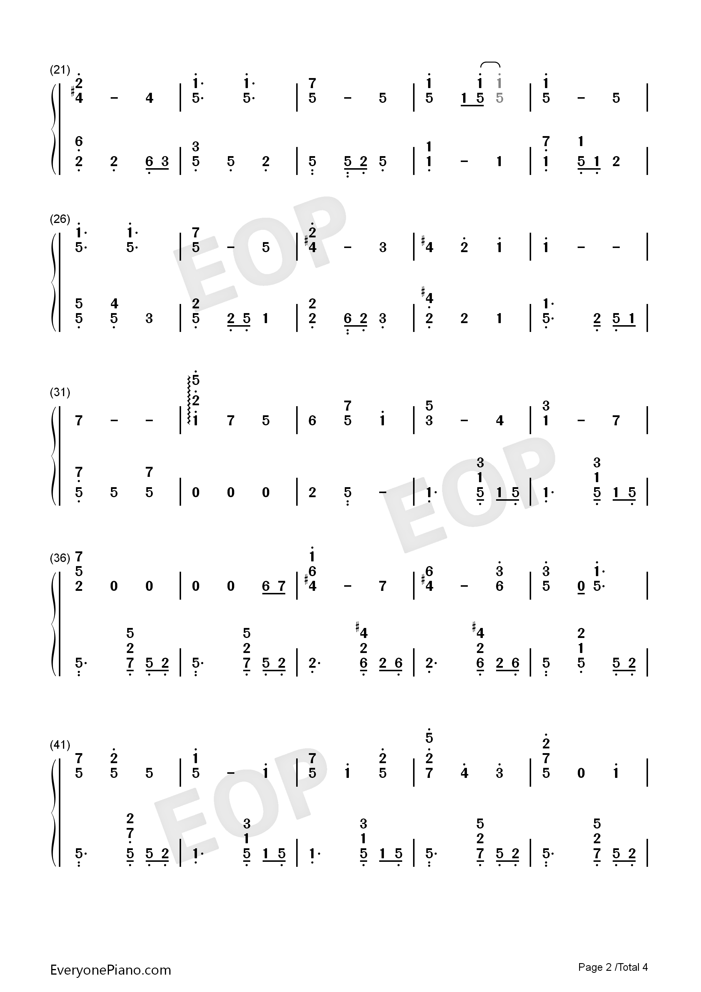 Lucky_Ending钢琴简谱_Vickeblanka演唱