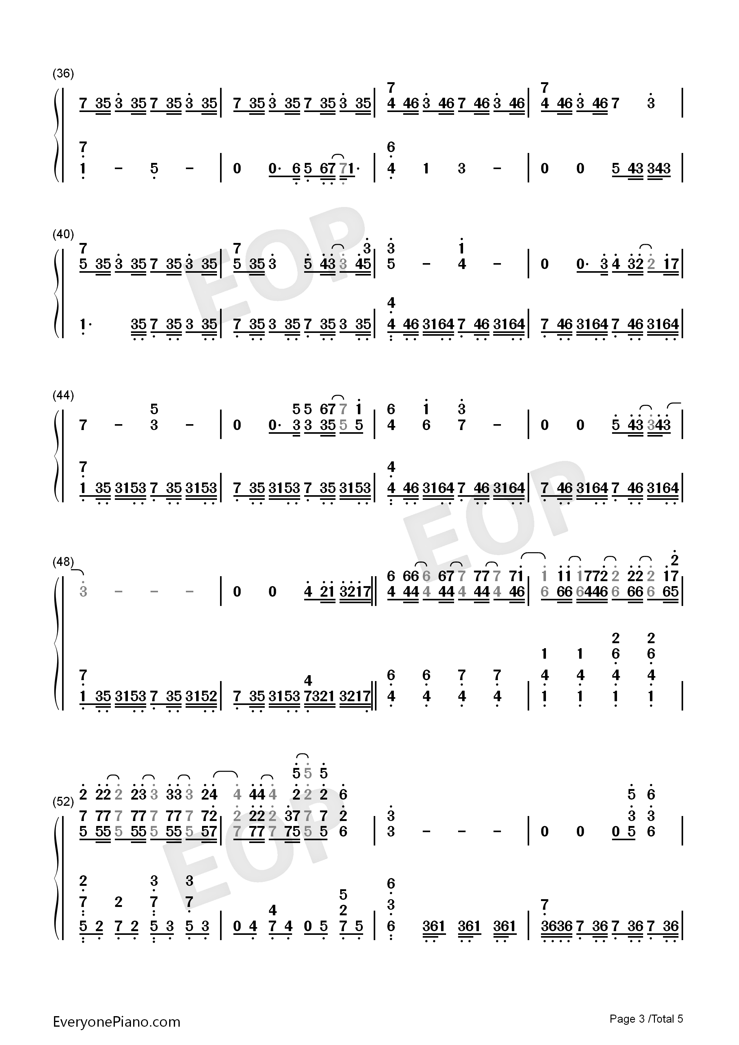 I_Love_You钢琴简谱_Billie_Eilish演唱