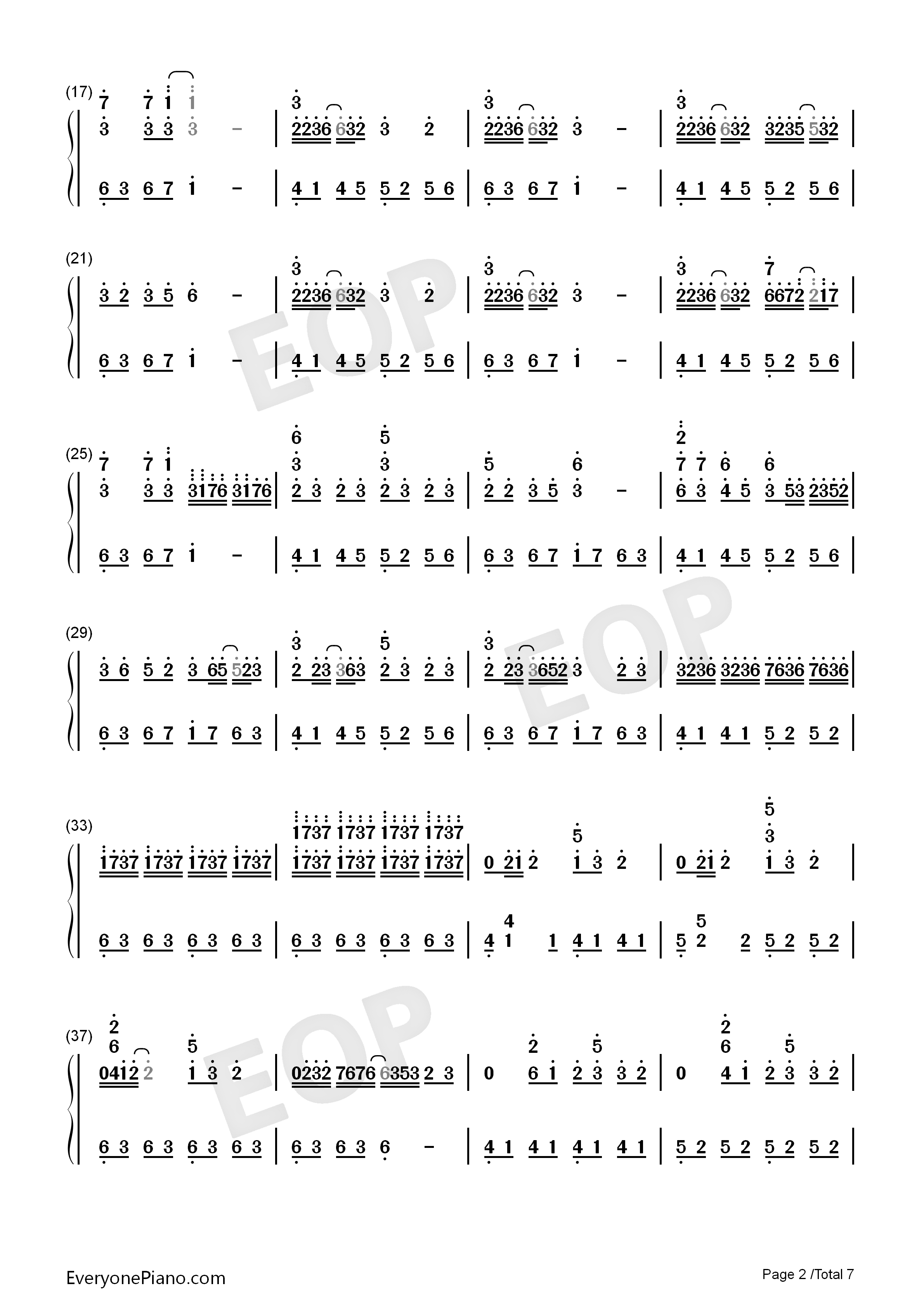 情书钢琴简谱_DJ_Okawari演唱