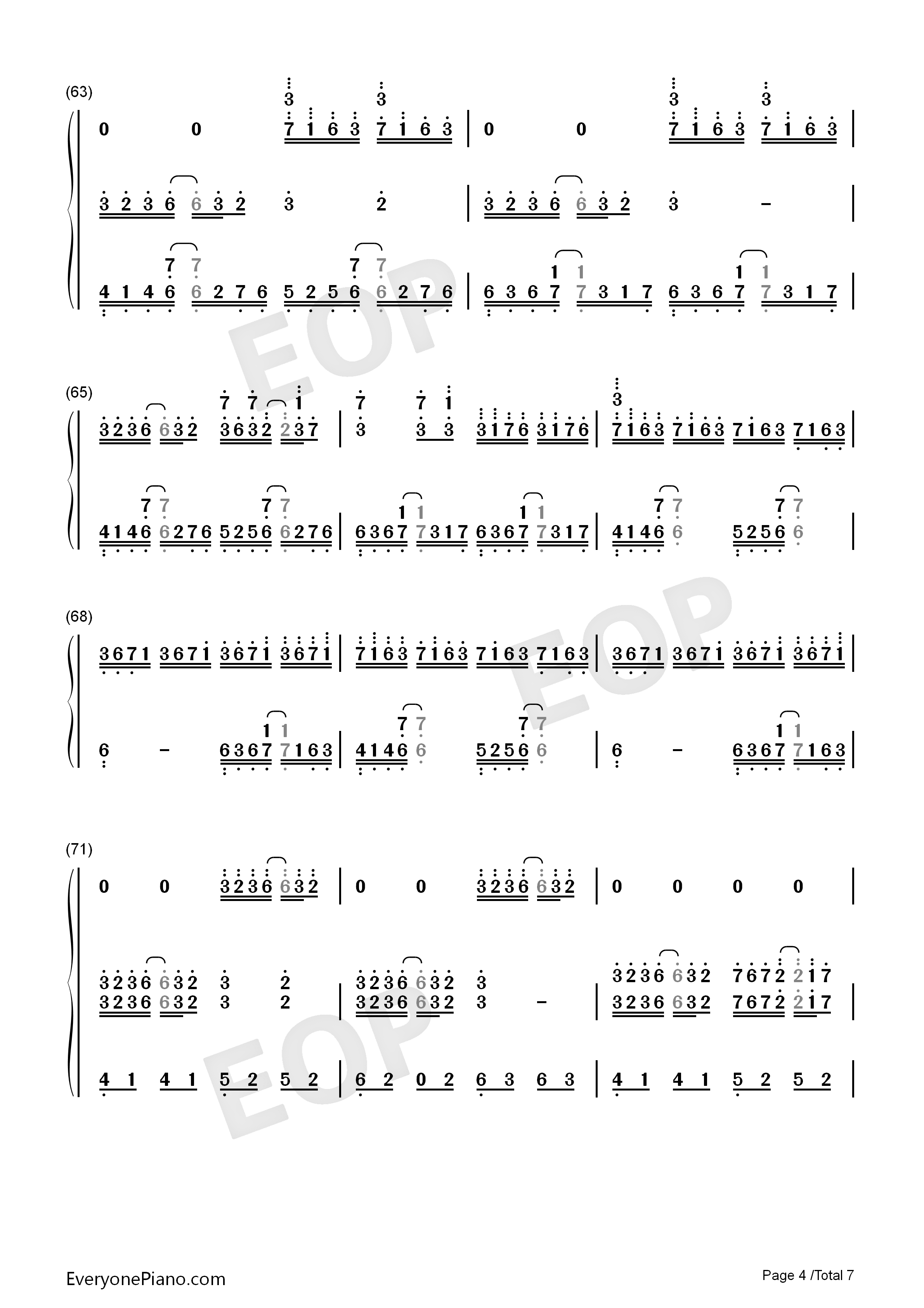情书钢琴简谱_DJ_Okawari演唱