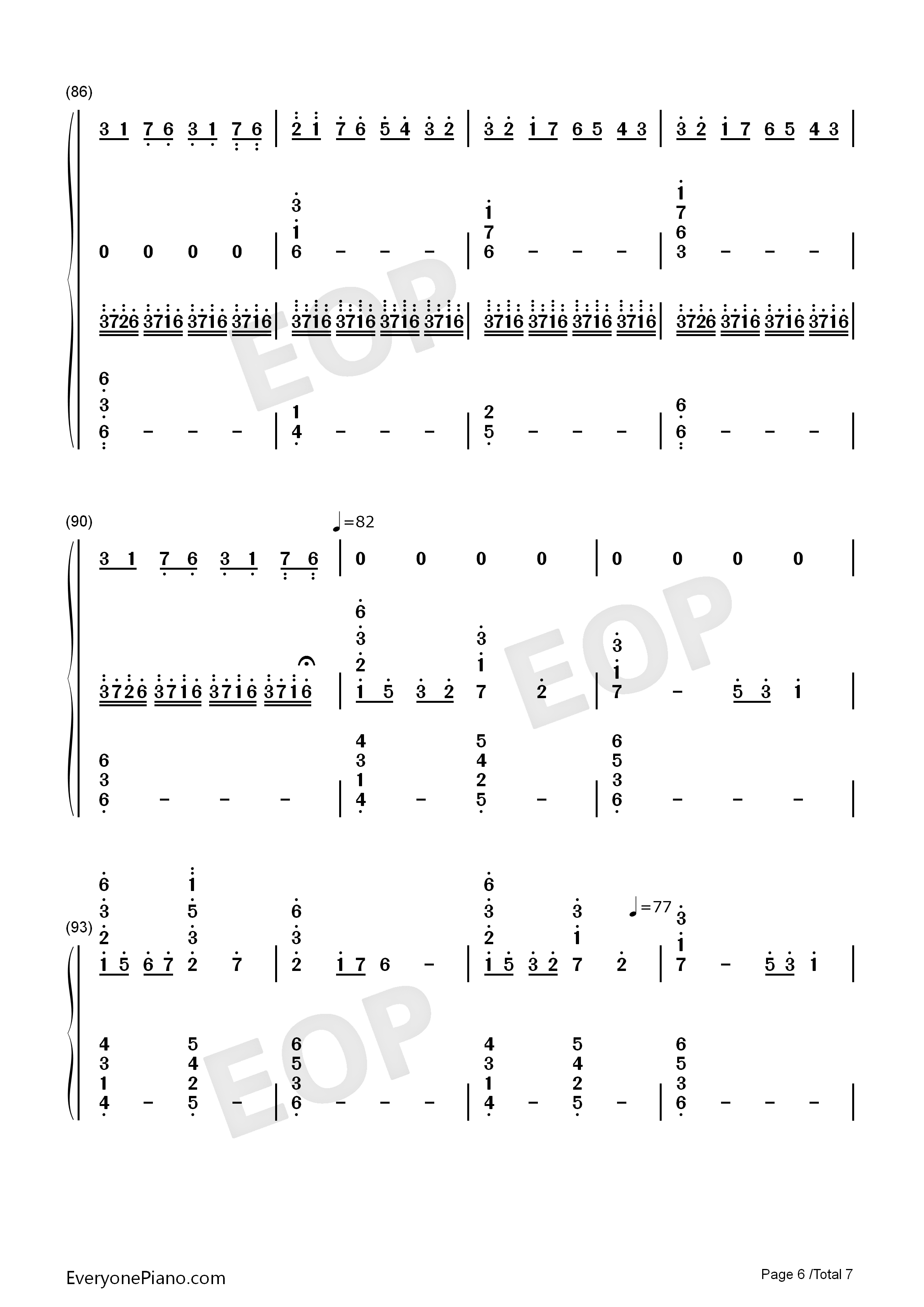 情书钢琴简谱_DJ_Okawari演唱