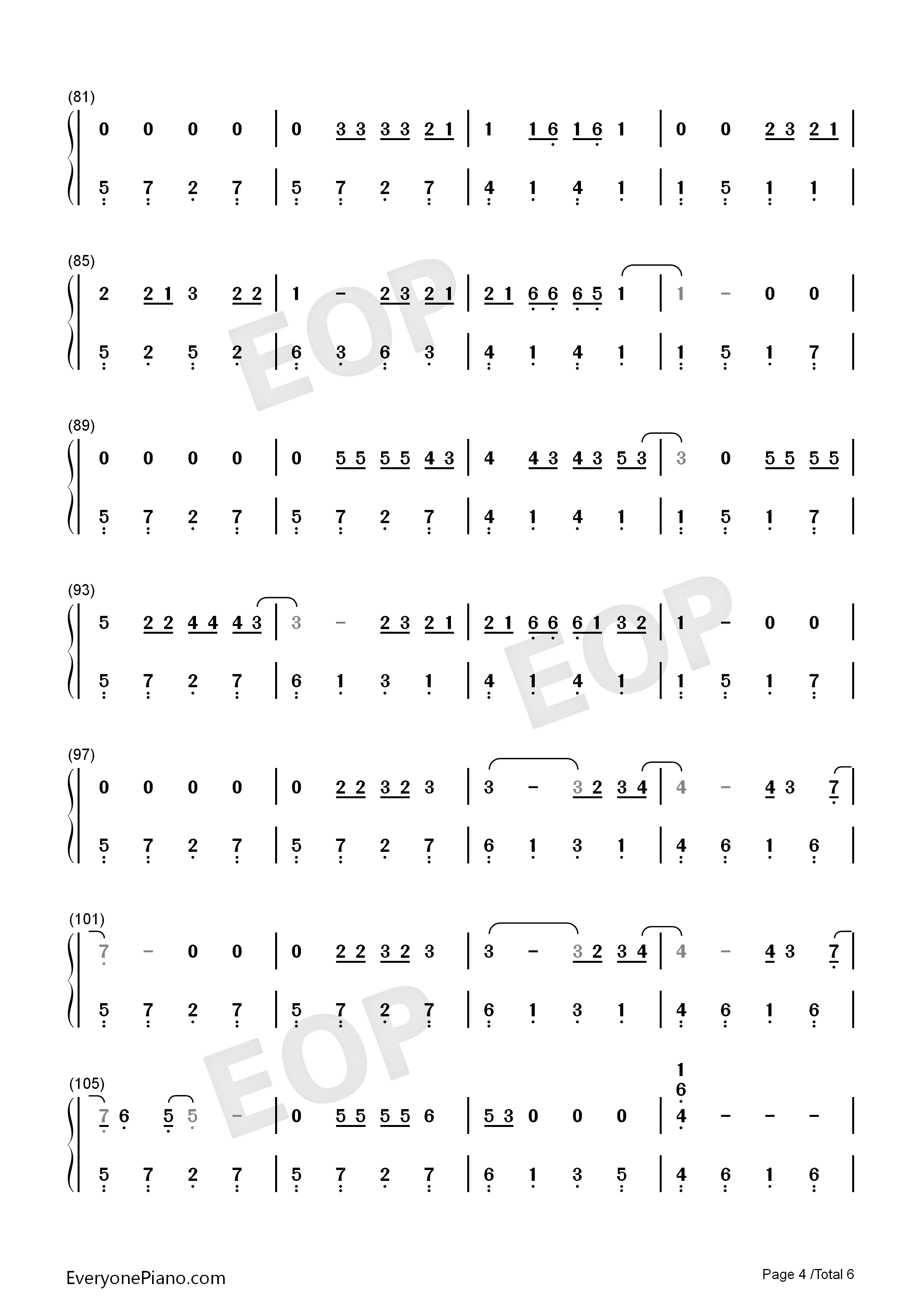 Let_Her_Go钢琴简谱_Passenger演唱