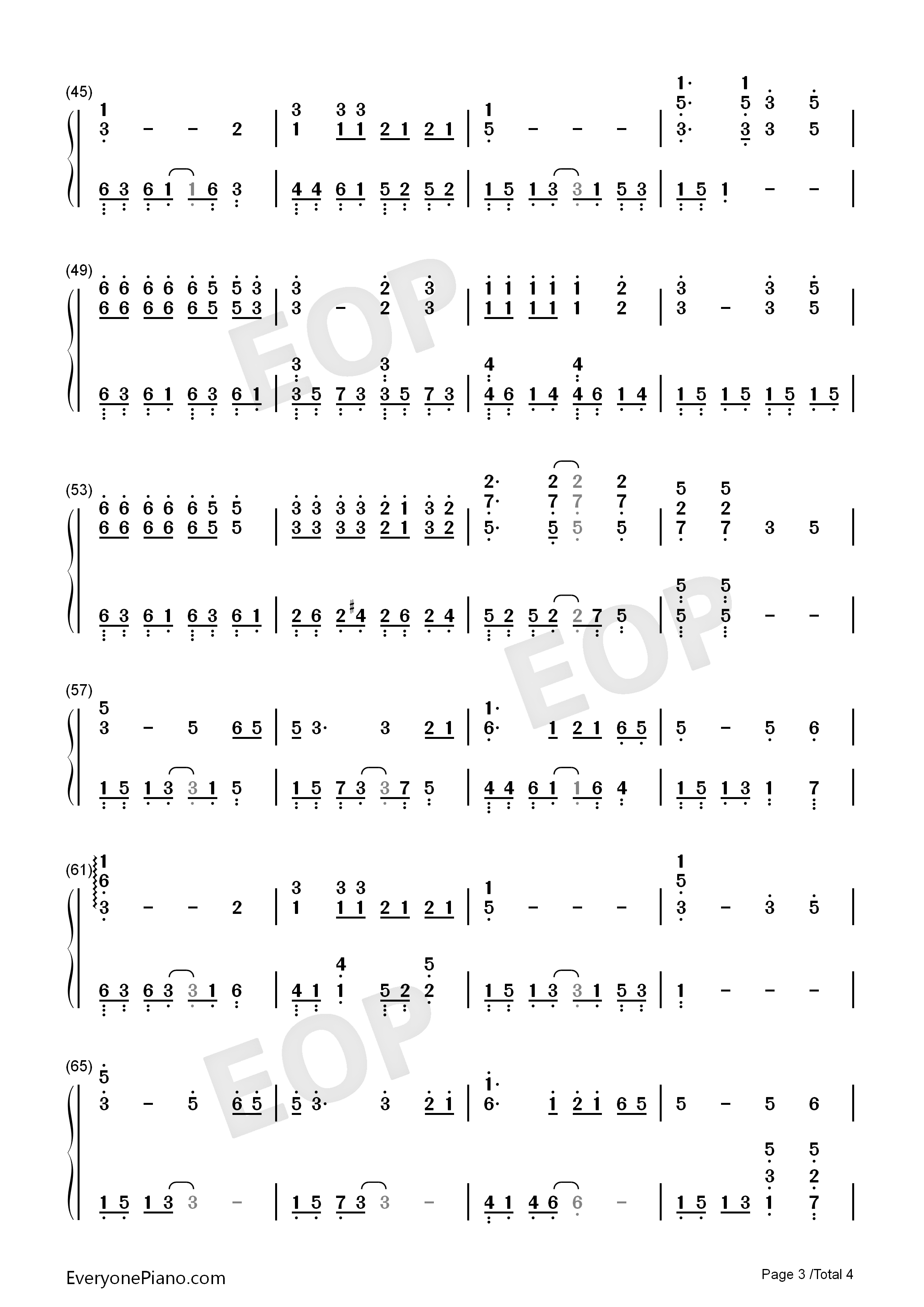再见钢琴简谱_张震岳演唱