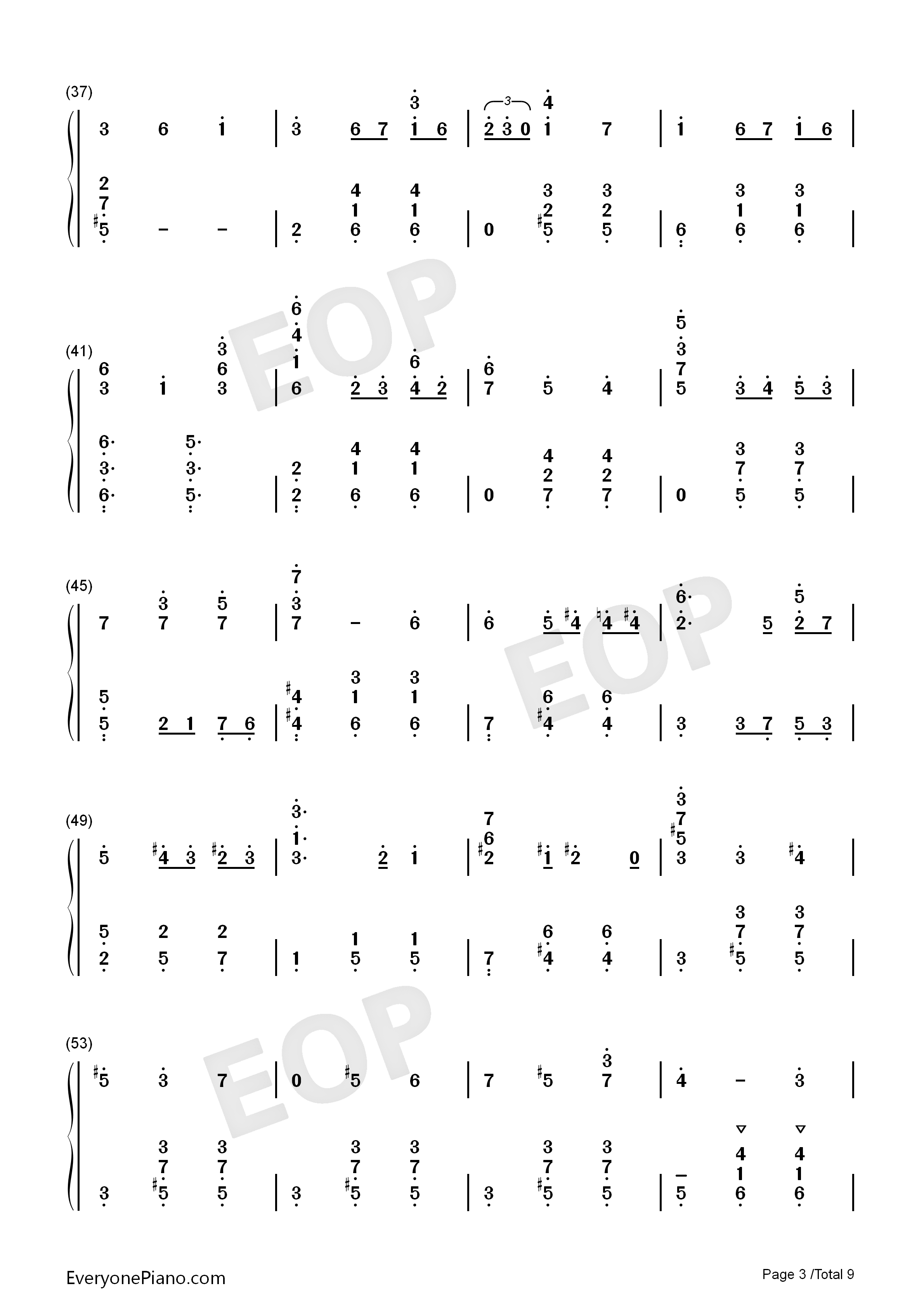 人生的旋转木马钢琴简谱_久石让演唱