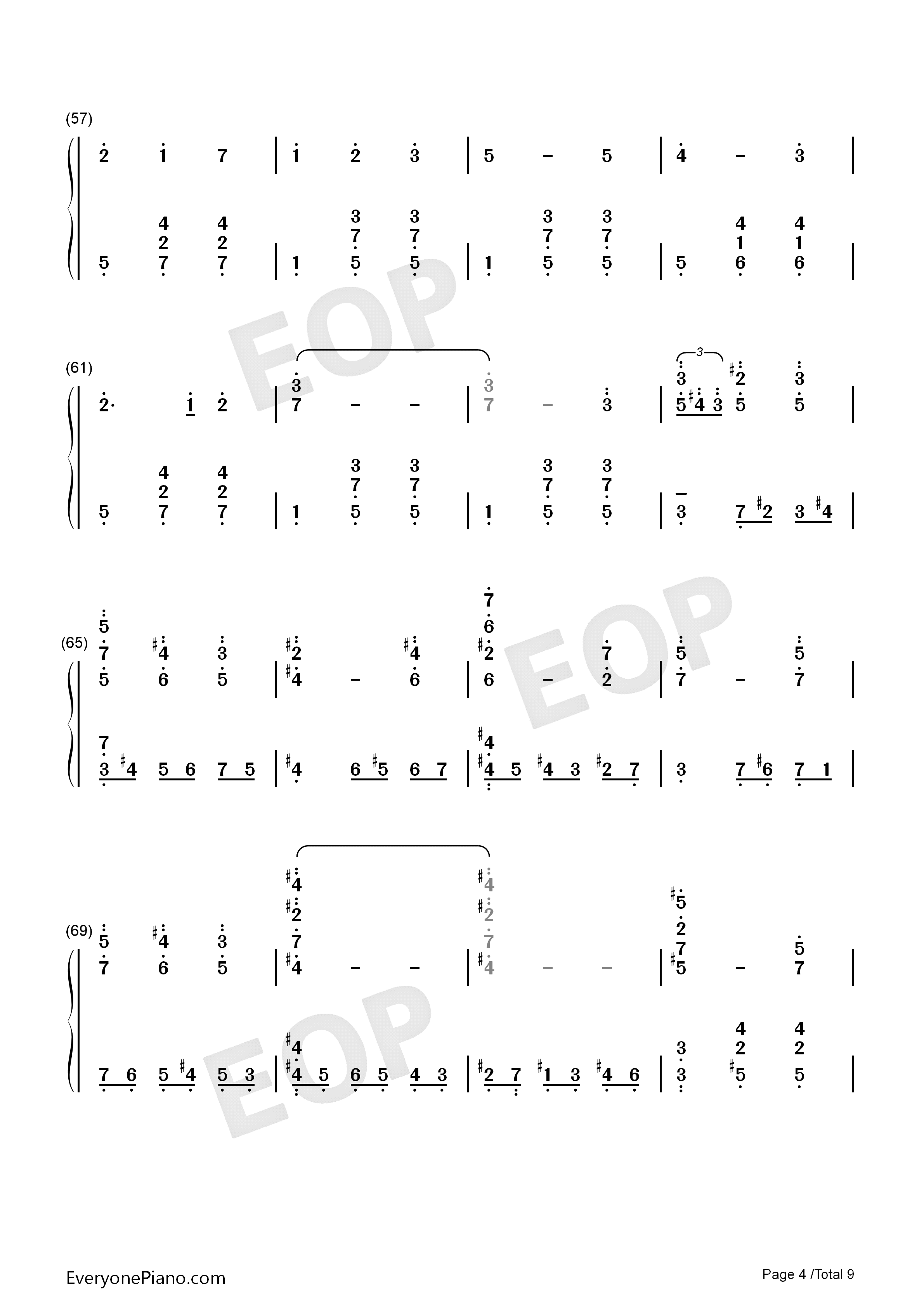 人生的旋转木马钢琴简谱_久石让演唱