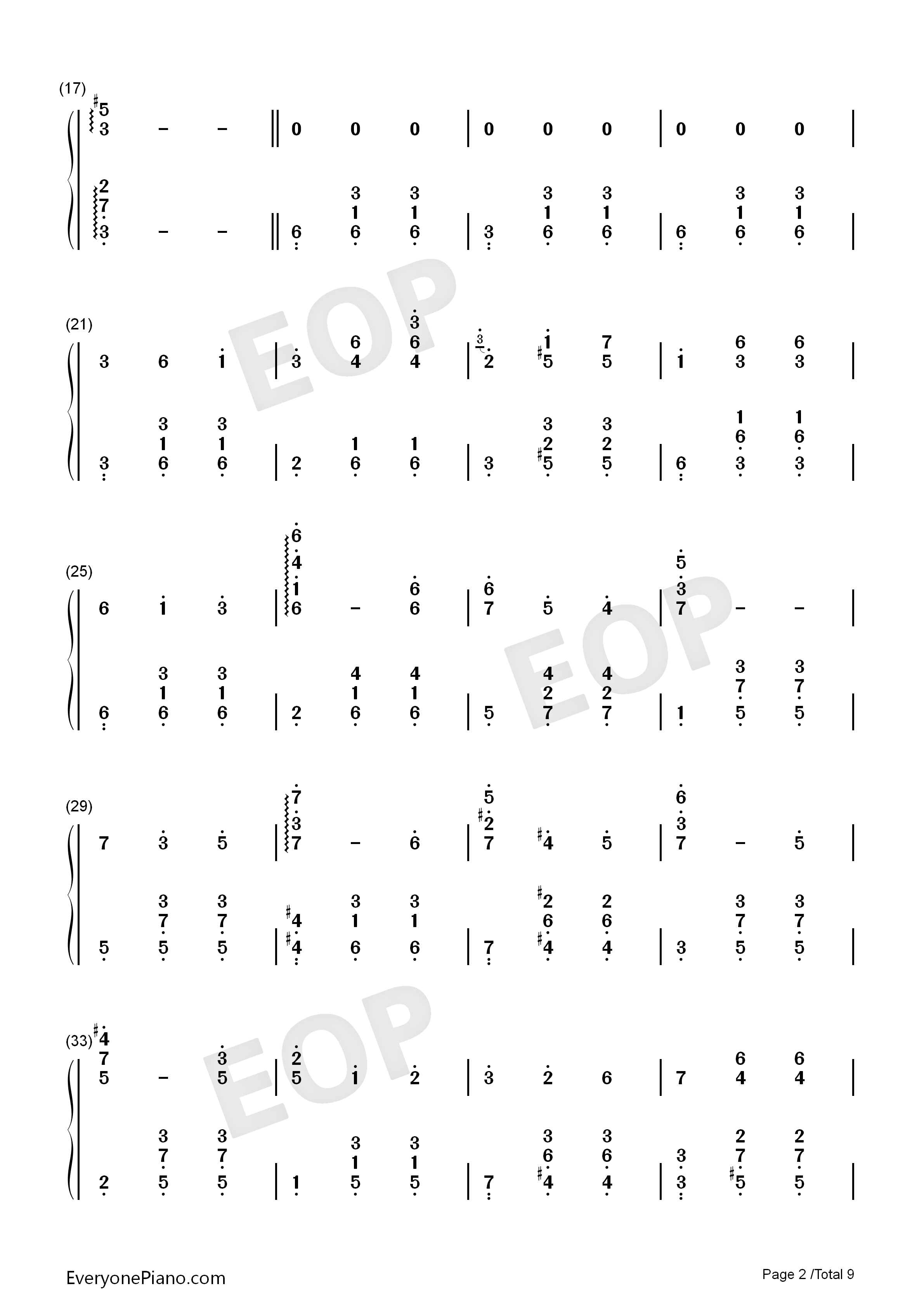 人生的旋转木马钢琴简谱_久石让演唱