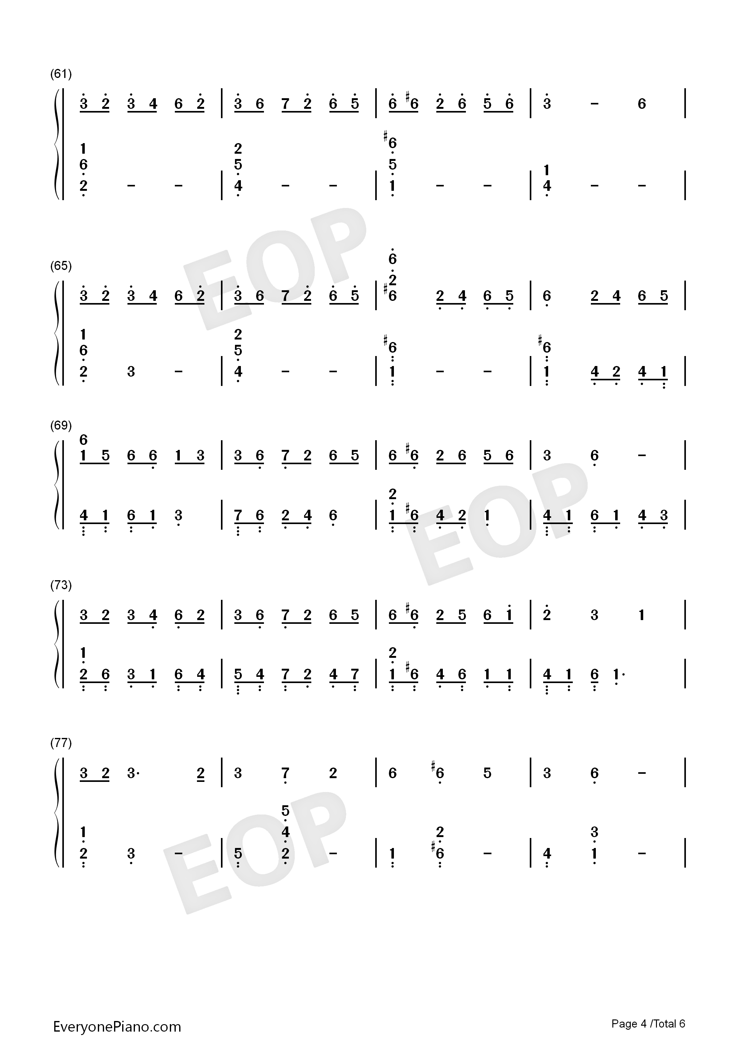 f_l_o_w_e_r钢琴简谱_李闰珉演唱