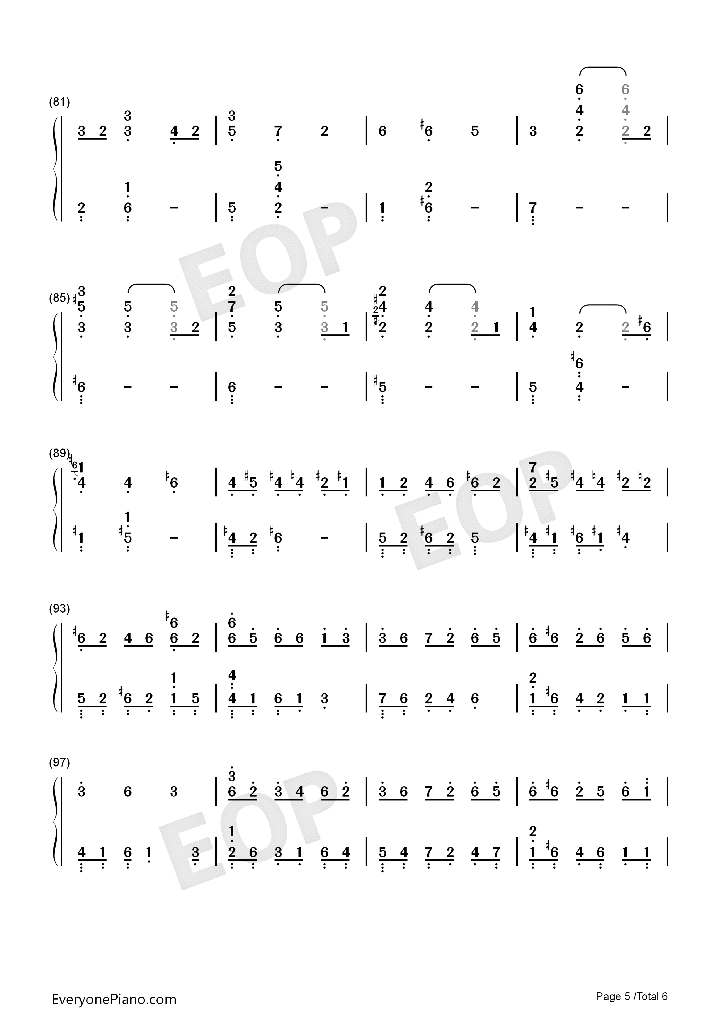 f_l_o_w_e_r钢琴简谱_李闰珉演唱