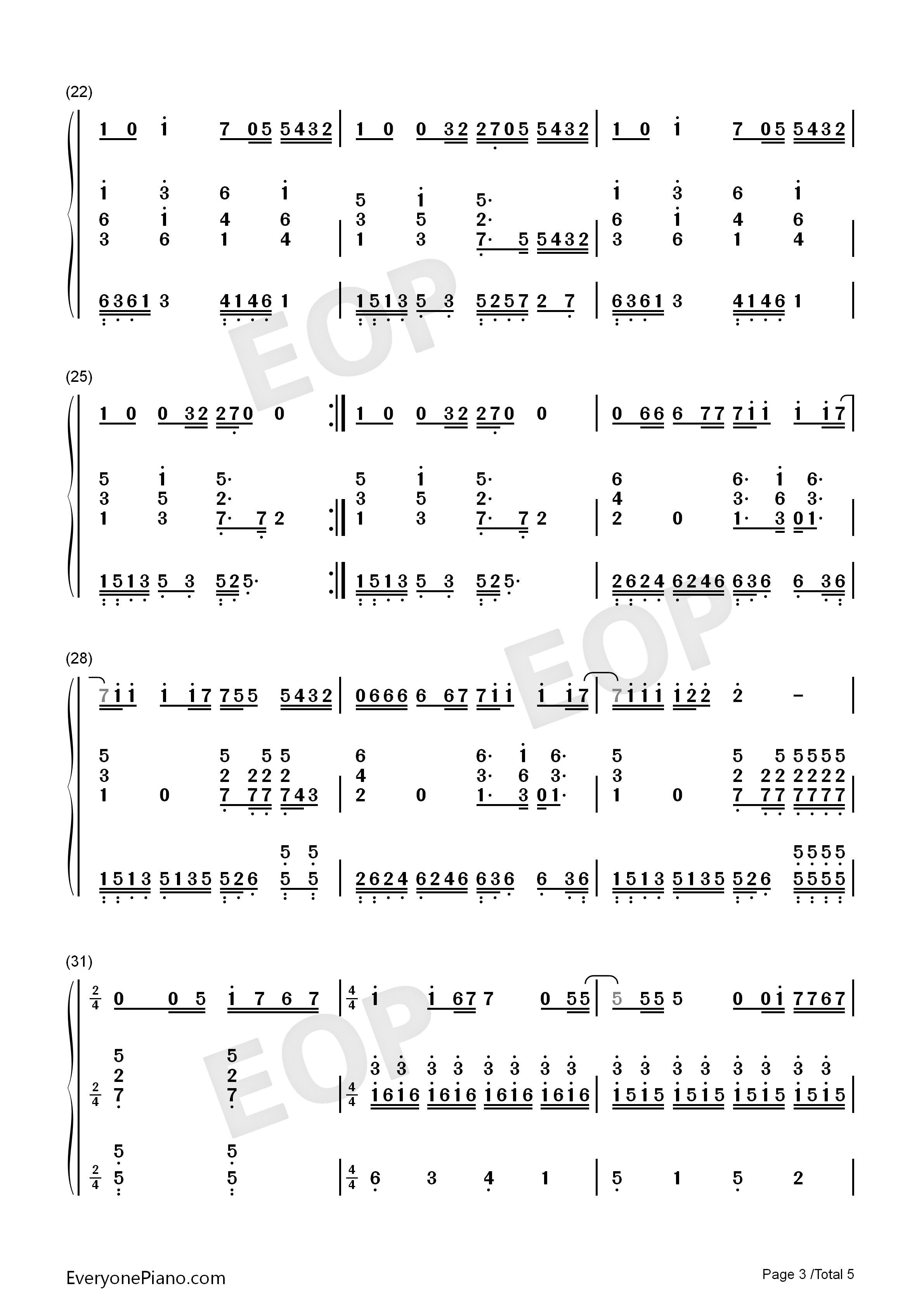 来自天堂的魔鬼钢琴简谱_邓紫棋演唱