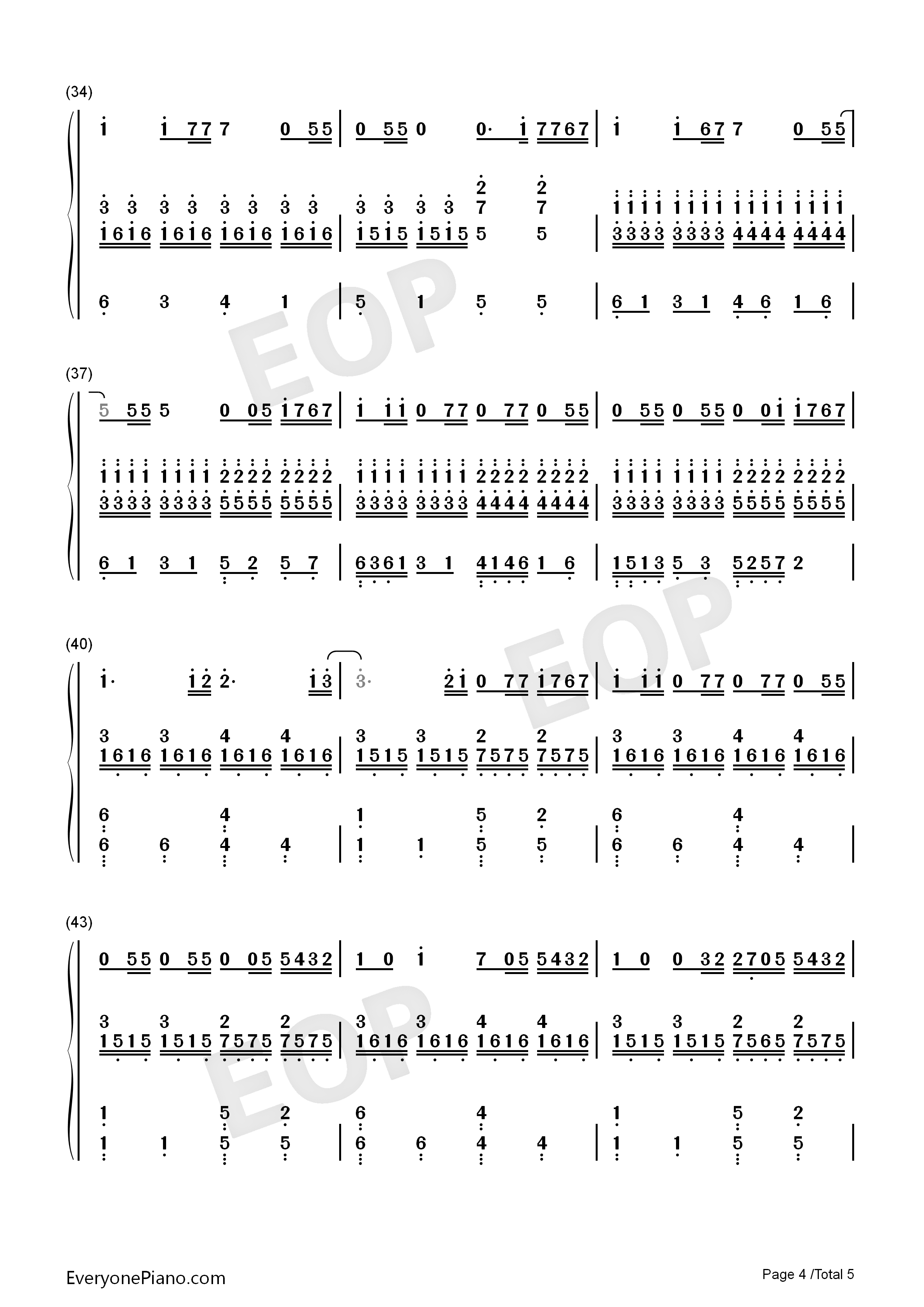 来自天堂的魔鬼钢琴简谱_邓紫棋演唱