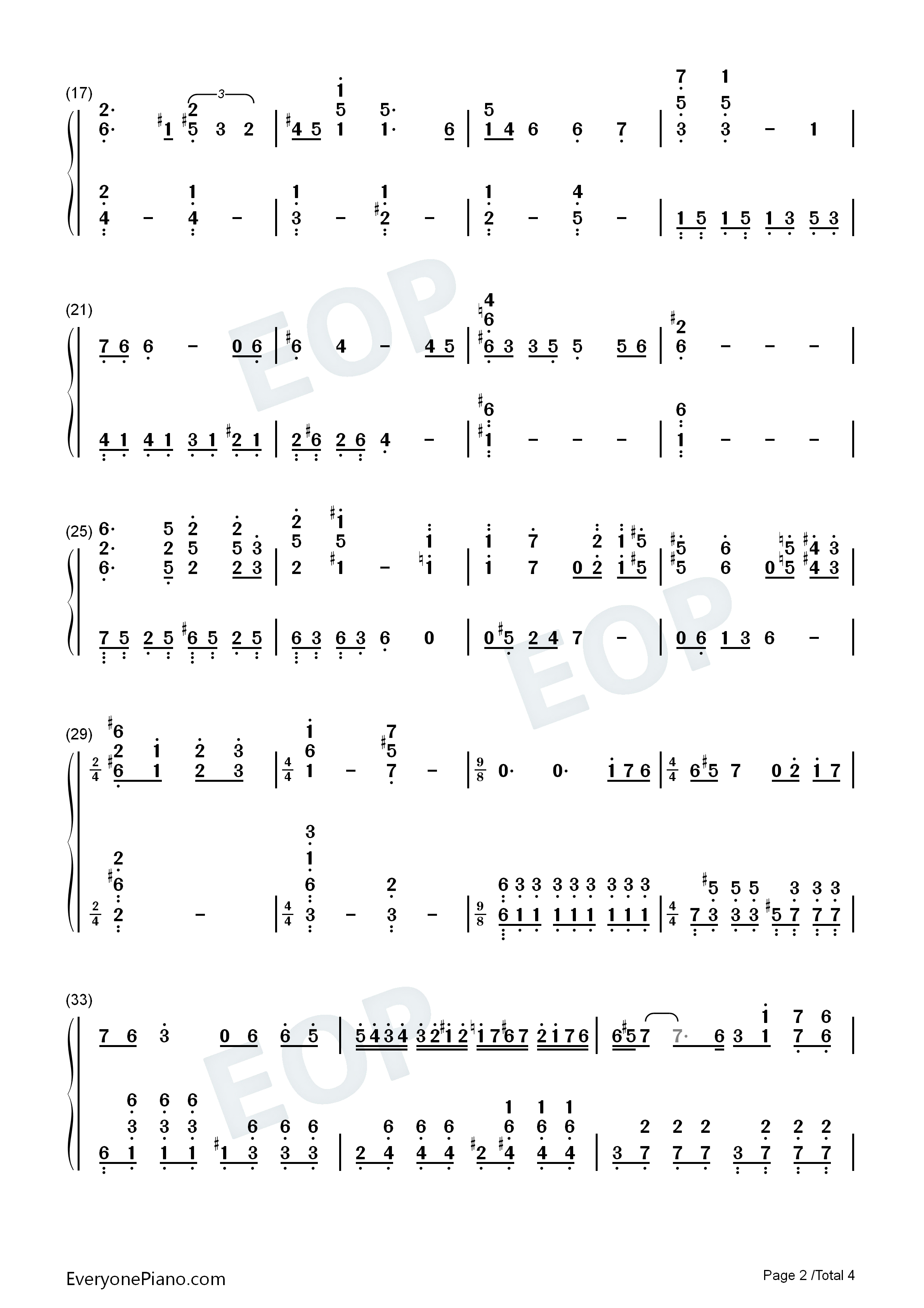 la_pioggia钢琴简谱_久石让_Joe_Hisaishi演唱