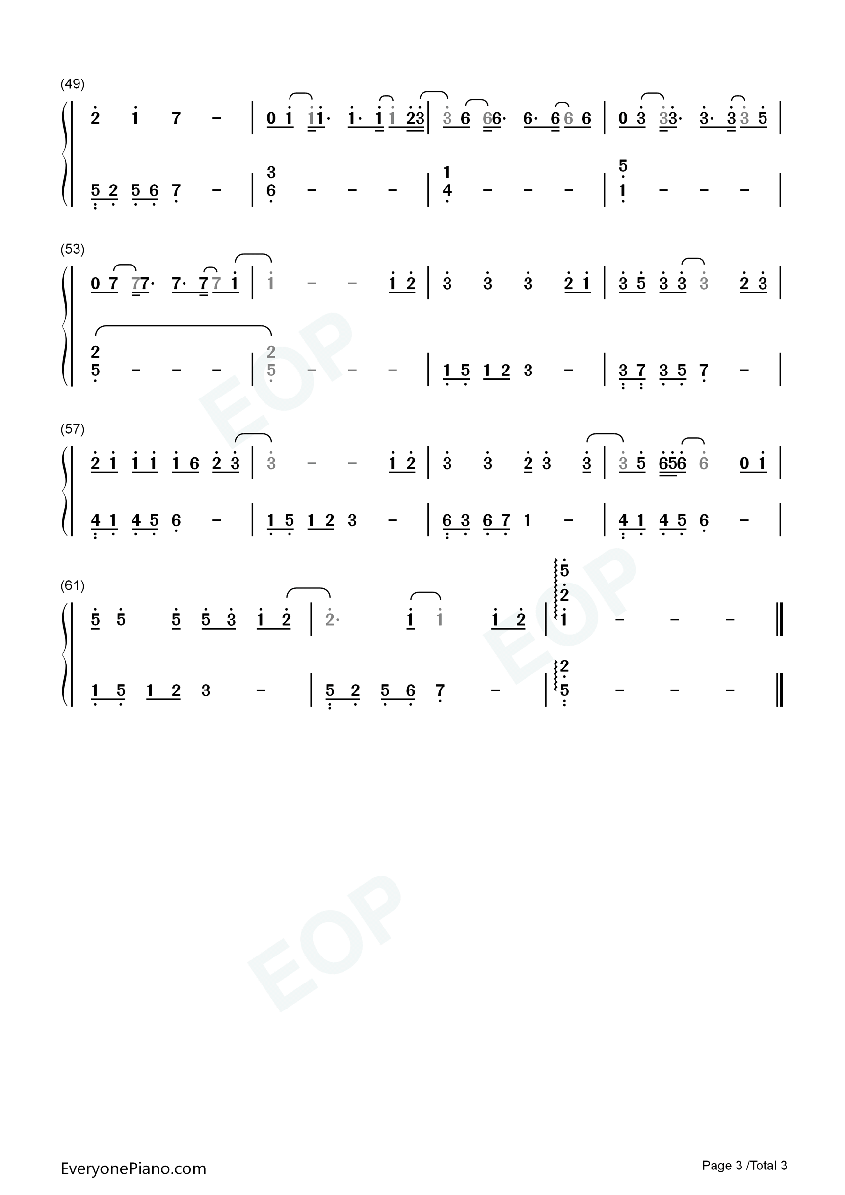 篇章钢琴简谱_张韶涵_王赫野演唱