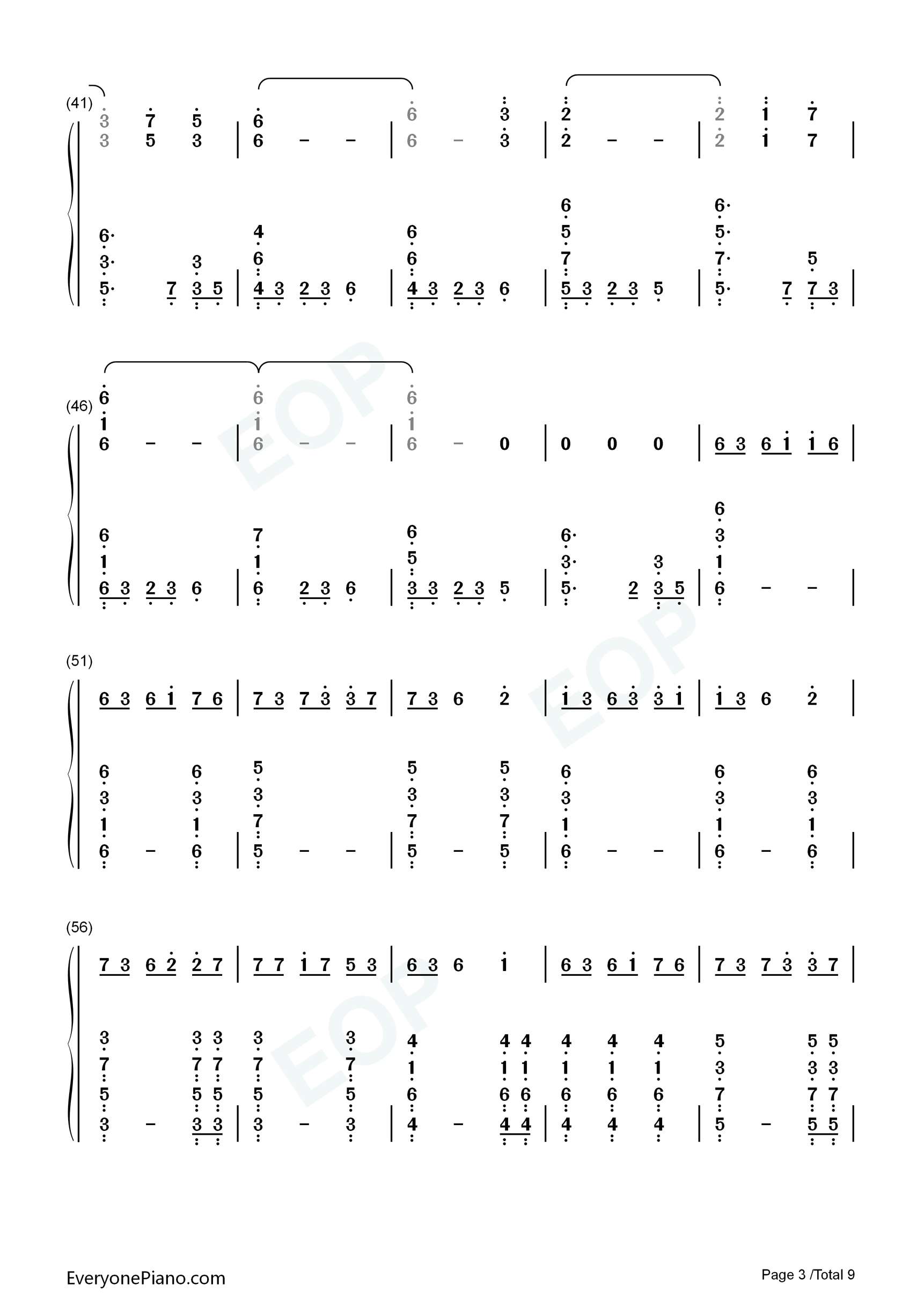 浮光_The_History钢琴简谱_Jannik演唱