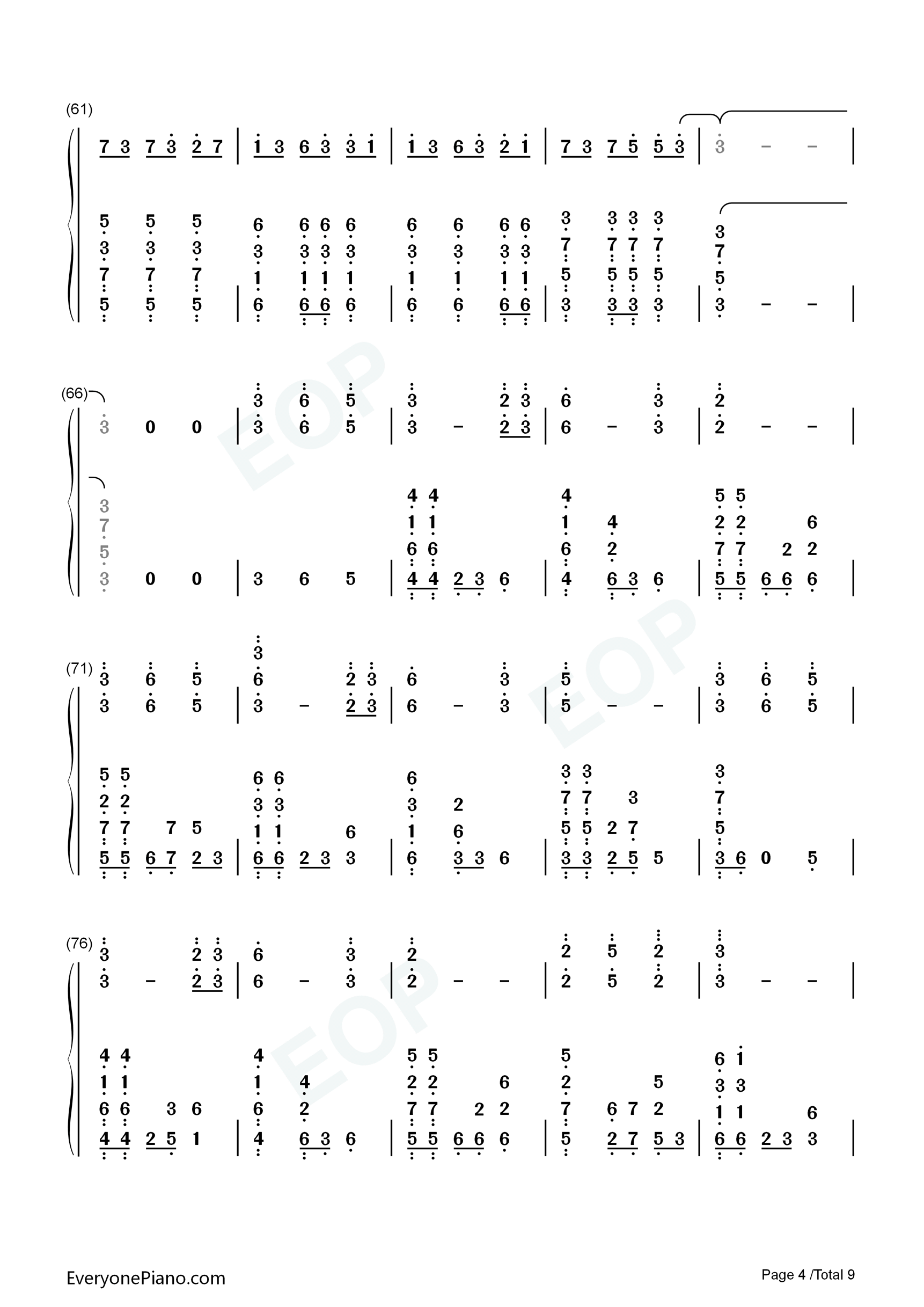 浮光_The_History钢琴简谱_Jannik演唱