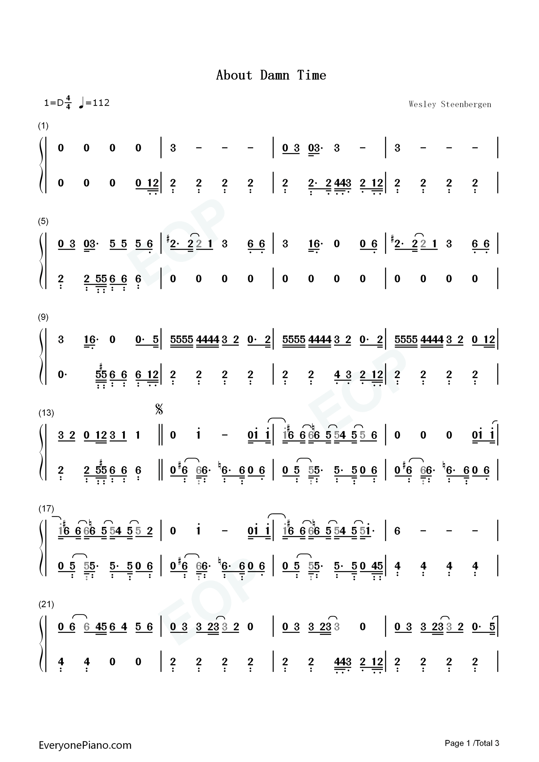 About_Damn_Time钢琴简谱_Lizzo演唱