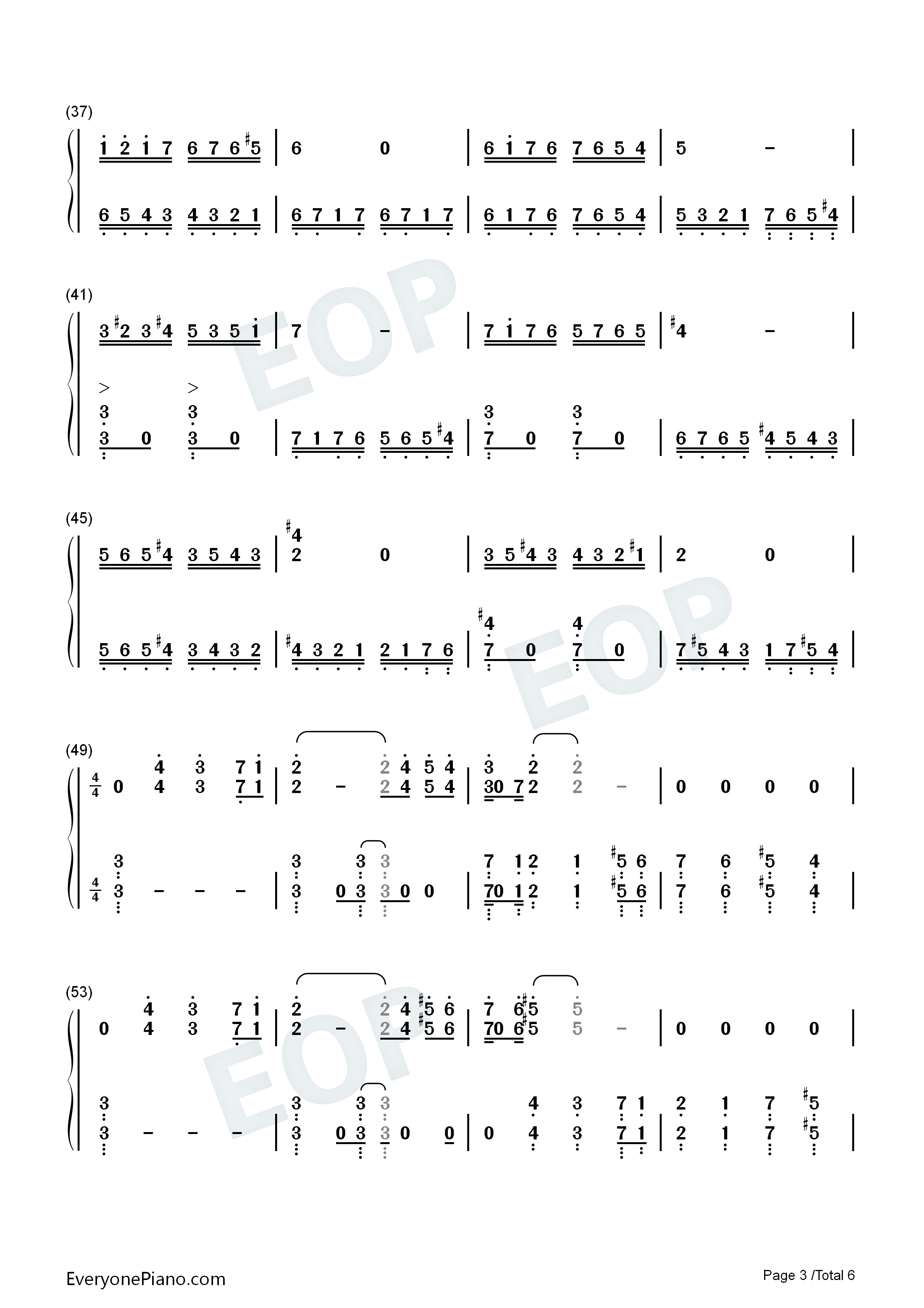 そして钢琴简谱_中西亮辅演唱