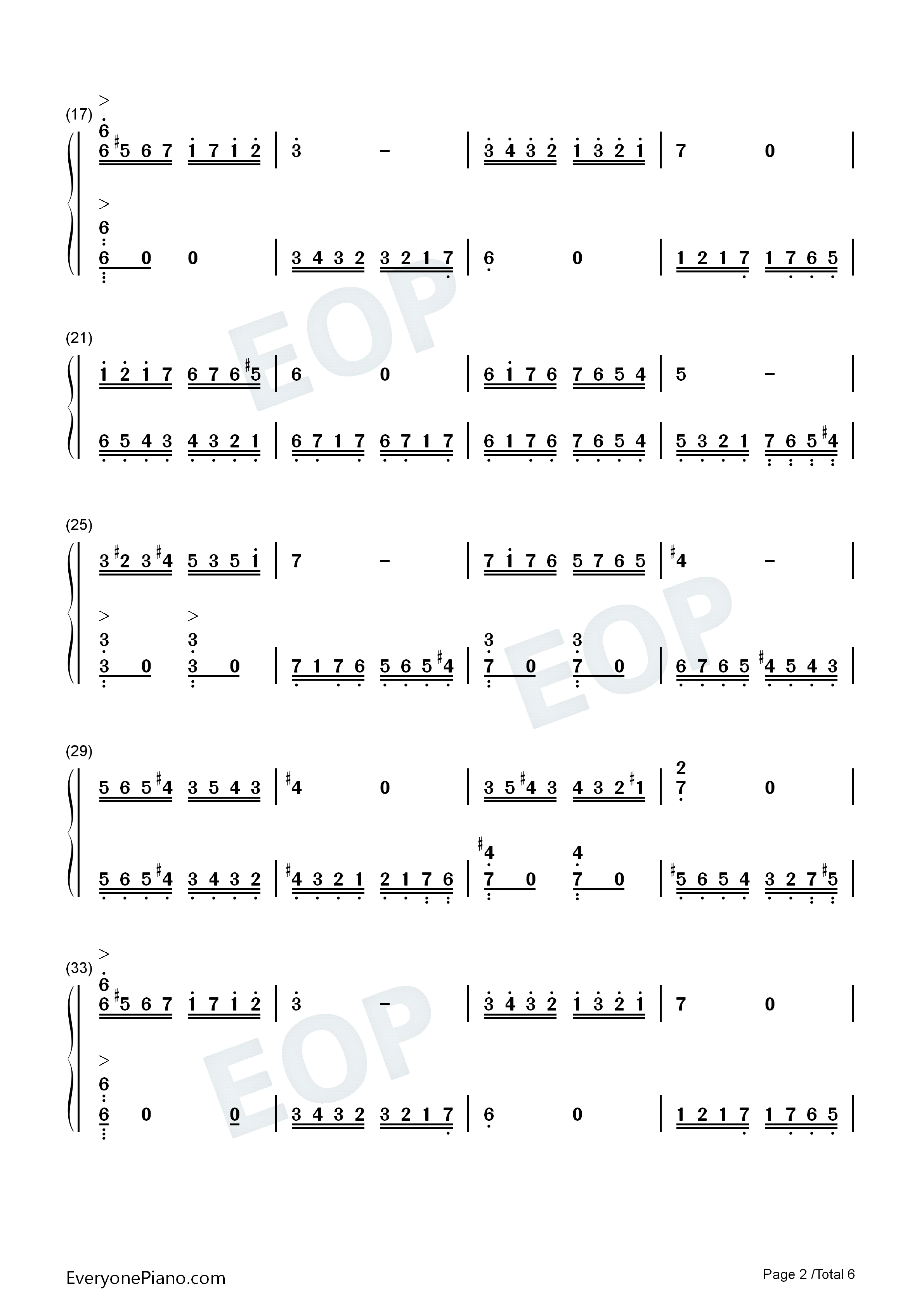 そして钢琴简谱_中西亮辅演唱