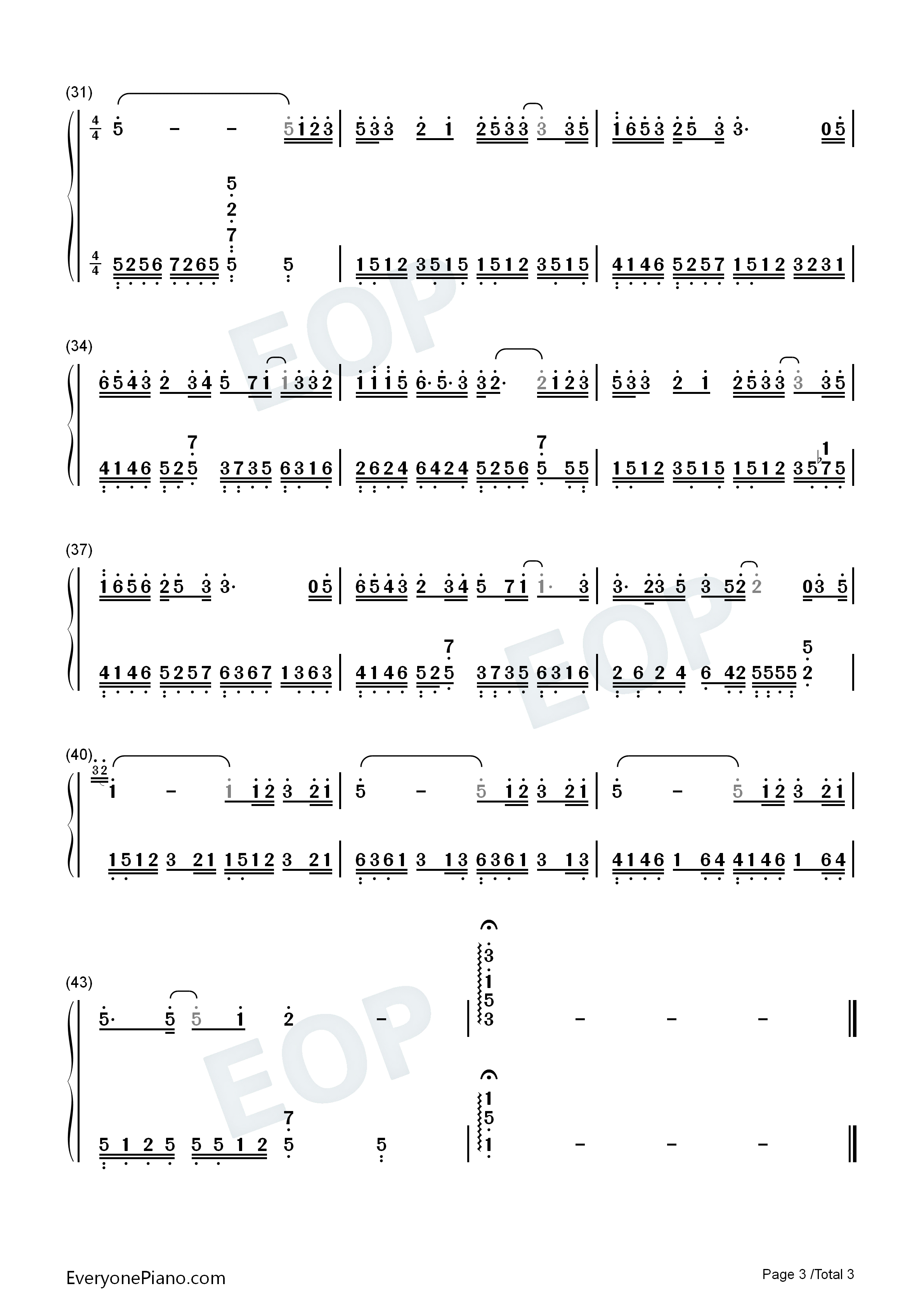 看得最远的地方钢琴简谱_张韶涵_毛不易演唱