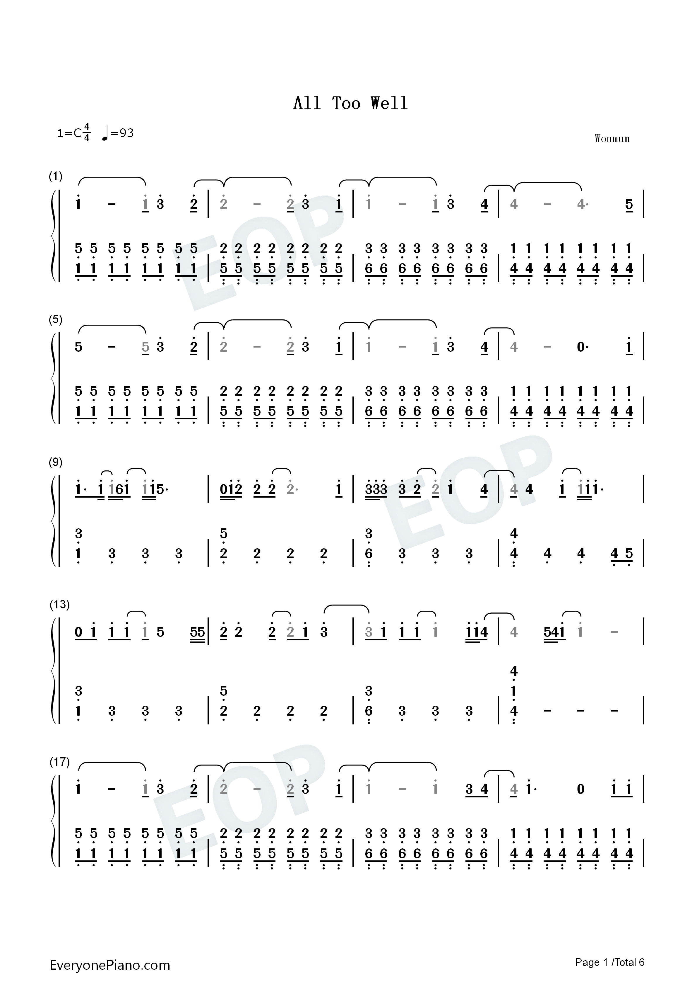 All_Too_Well钢琴简谱_Taylor_Swift演唱