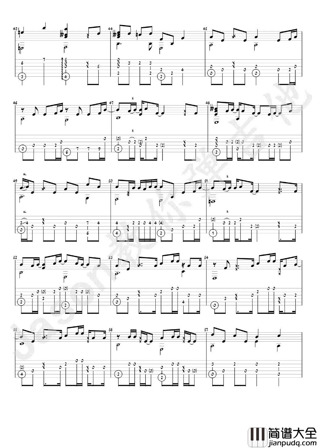 等你下课吉他指弹谱__Jason编配_周杰伦