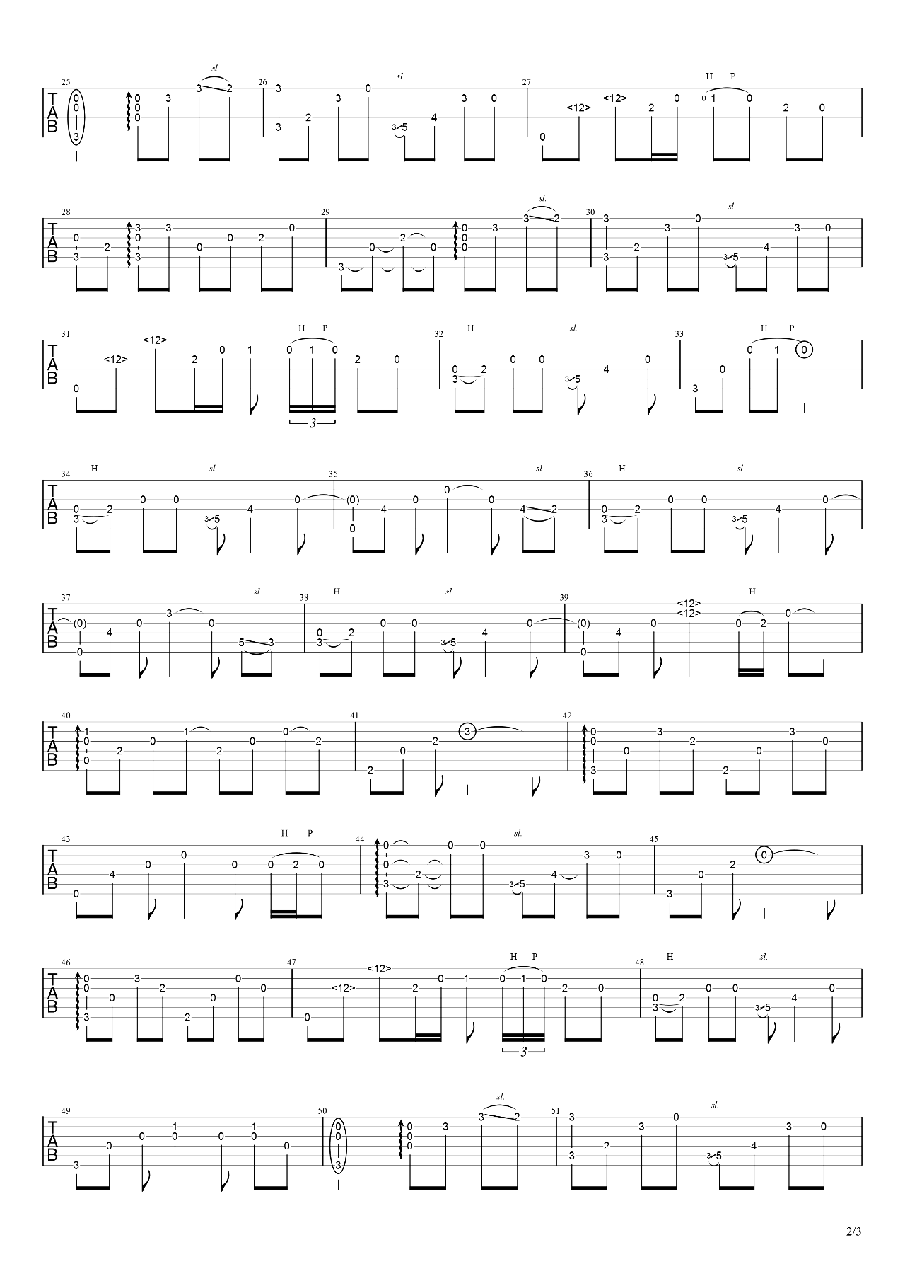 一直很安静指弹吉他谱_阿桑_C调__仙剑奇侠传_插曲