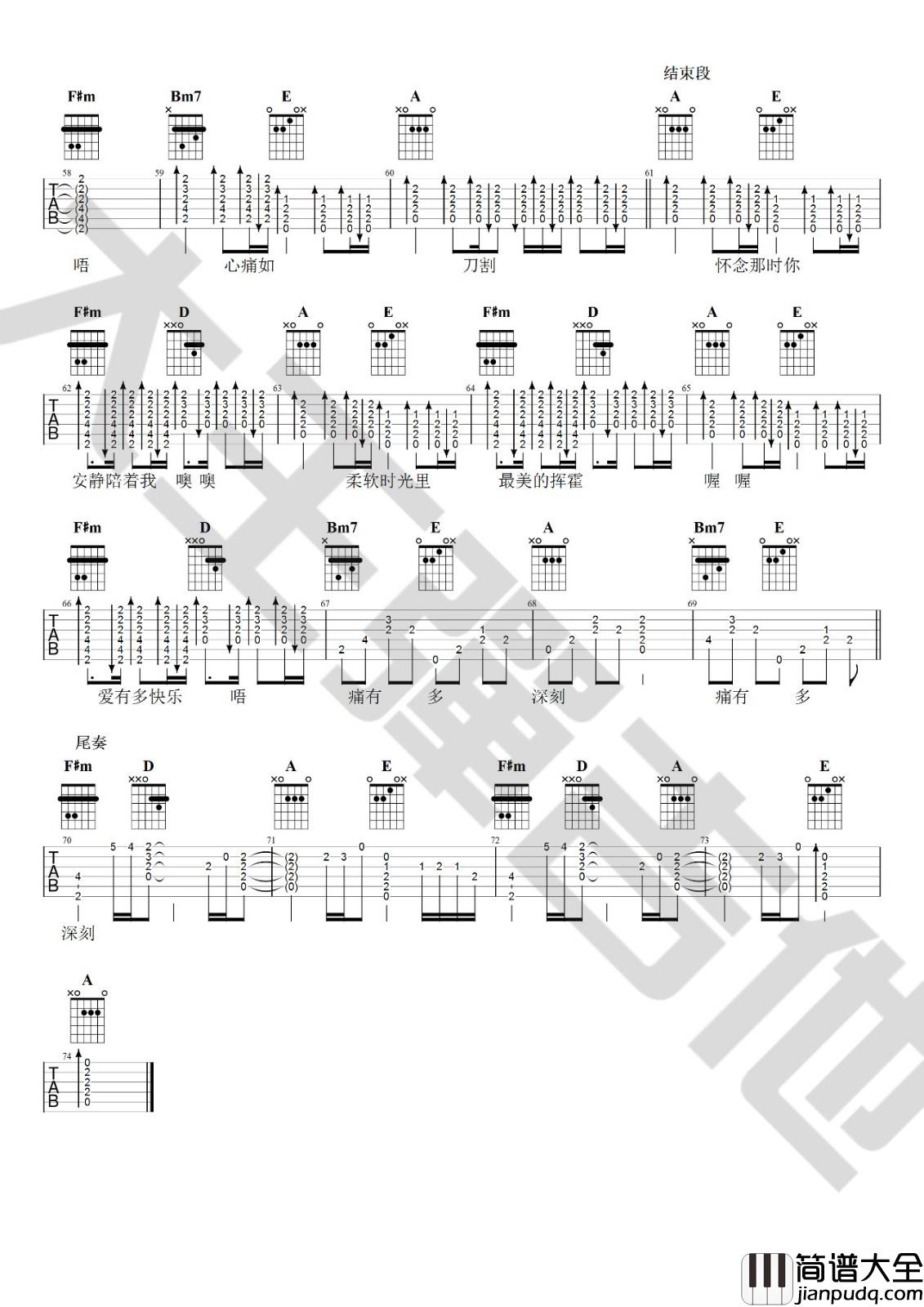 国王与乞丐吉他谱_A调_大王弹吉他编配_华晨宇/杨宗纬