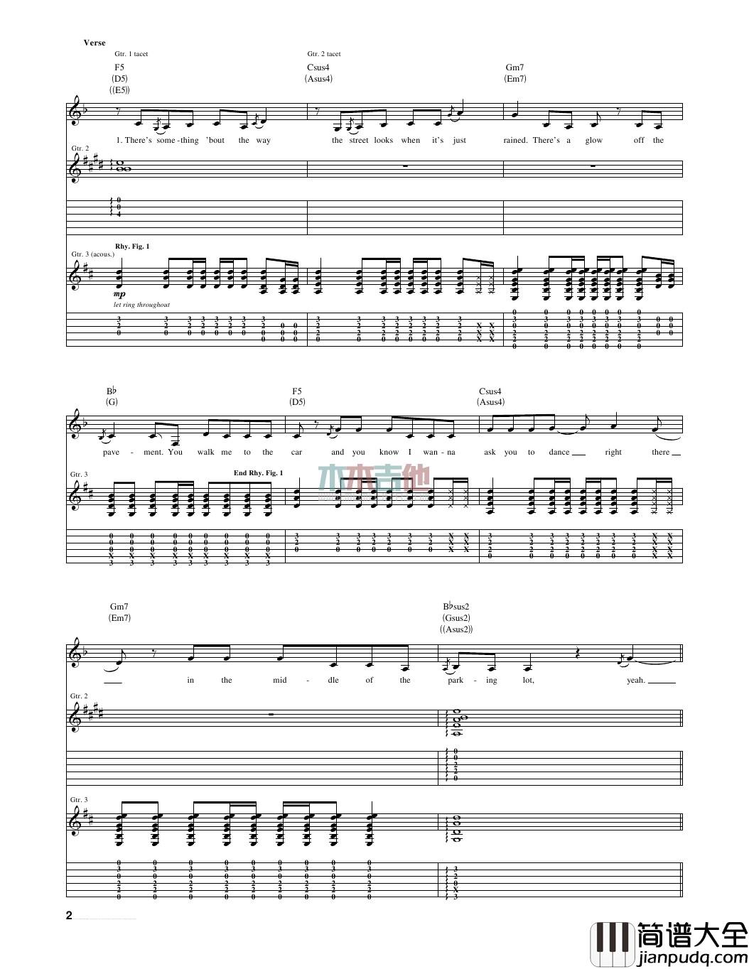 fearless吉他谱_A调女生版_木木吉他编配_Taylor_Swift