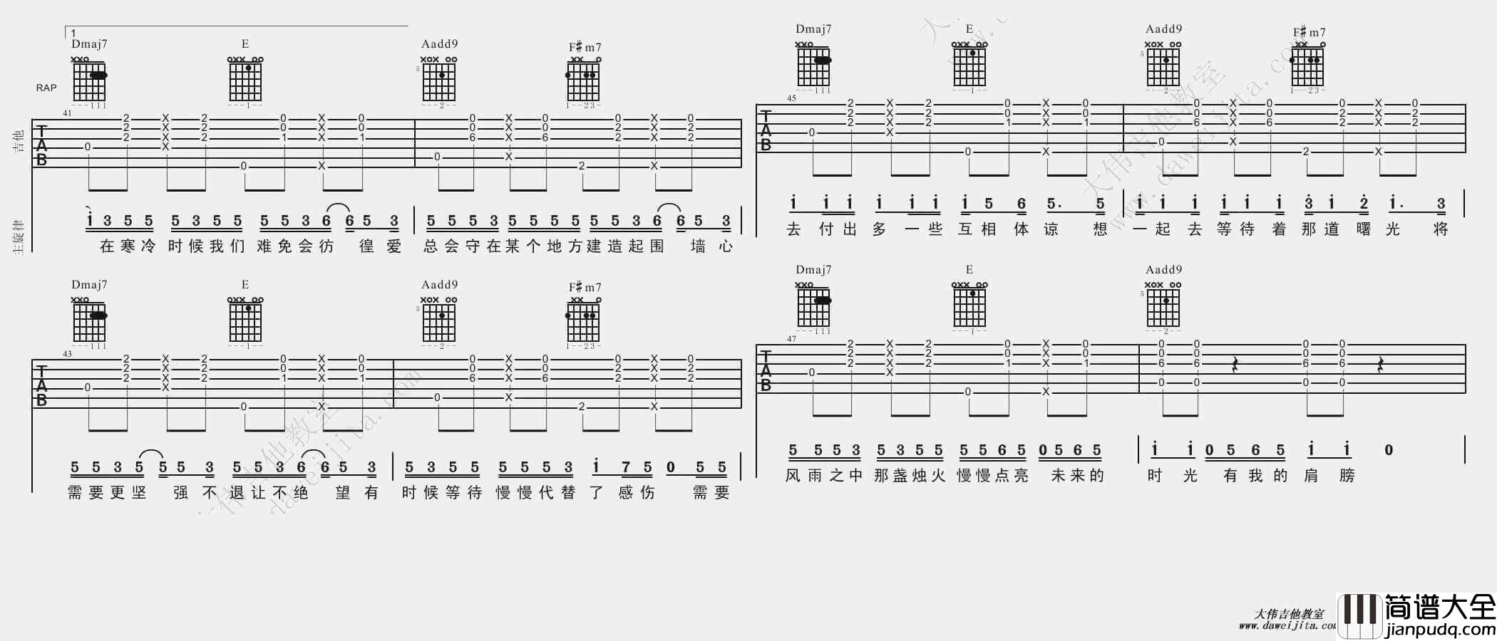 棉花糖吉他谱_A调精选版_至上励合
