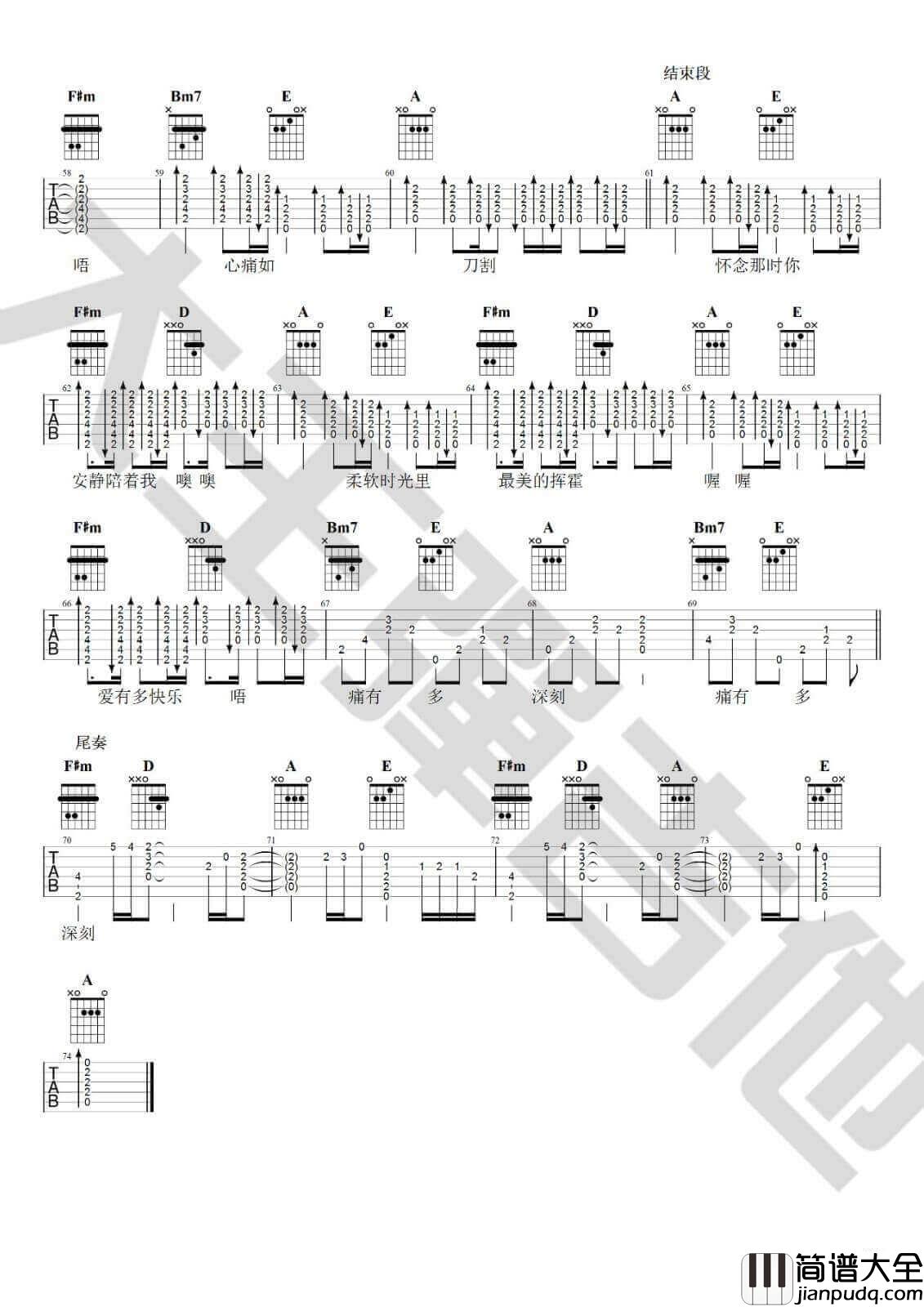 国王与乞丐吉他谱_A调附视频教学_大王弹吉他编配_华晨宇/杨宗纬