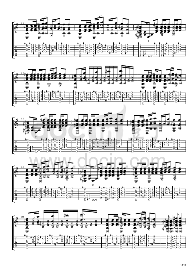 flaming吉他指弹谱_B调_郑成河