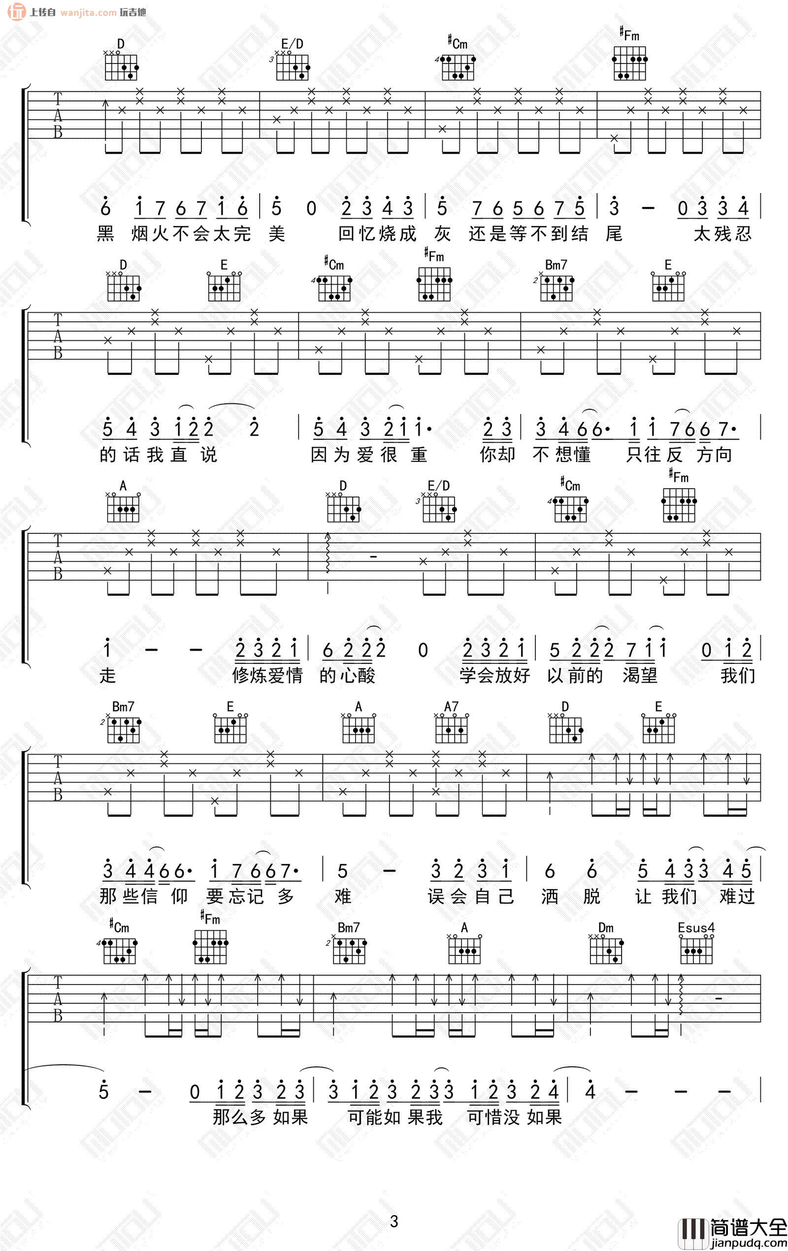 林俊杰出道18周年吉他谱_B调弹唱六线谱_林俊杰串烧金曲